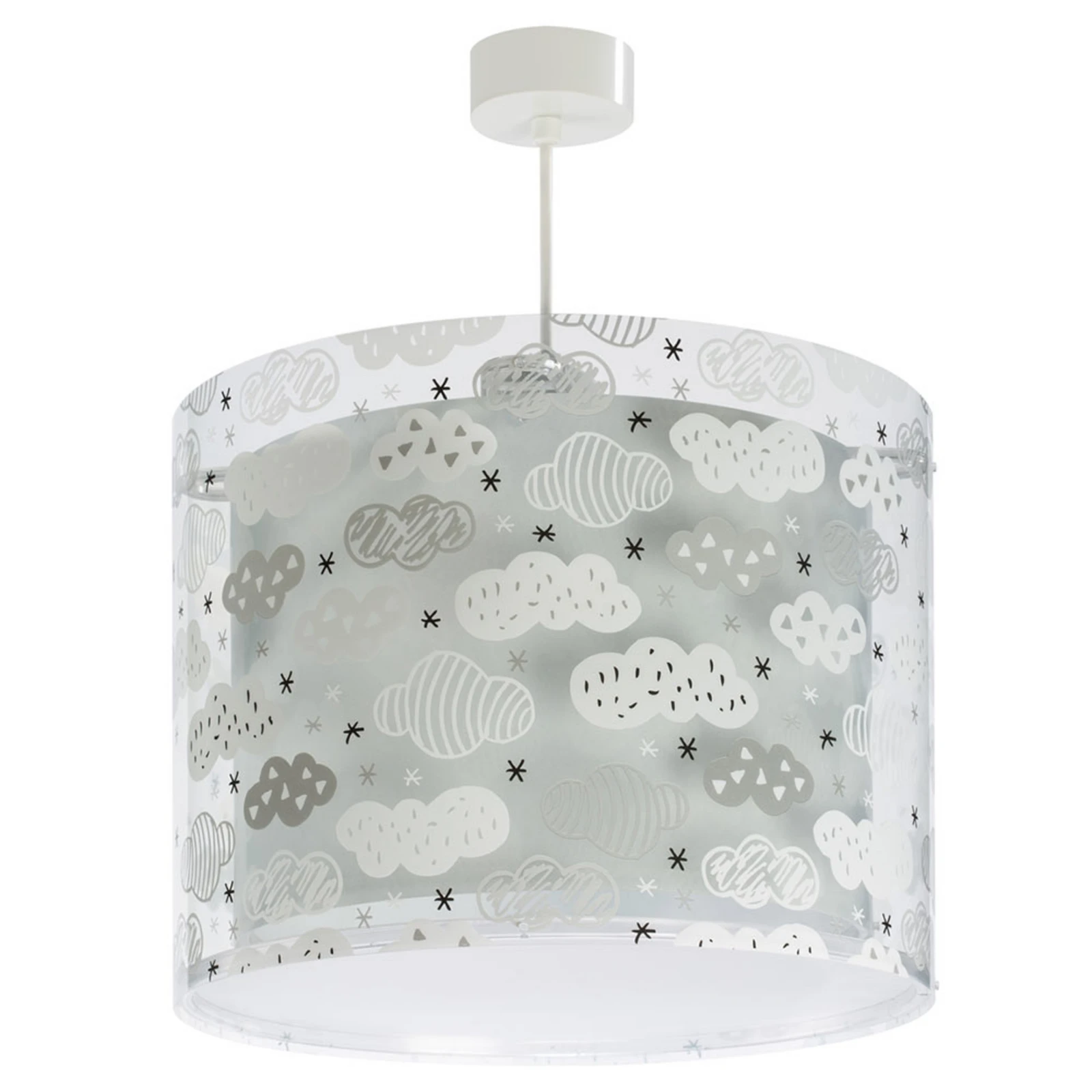Suspension Dalber CLOUDS pour chambre d'enfant, grise