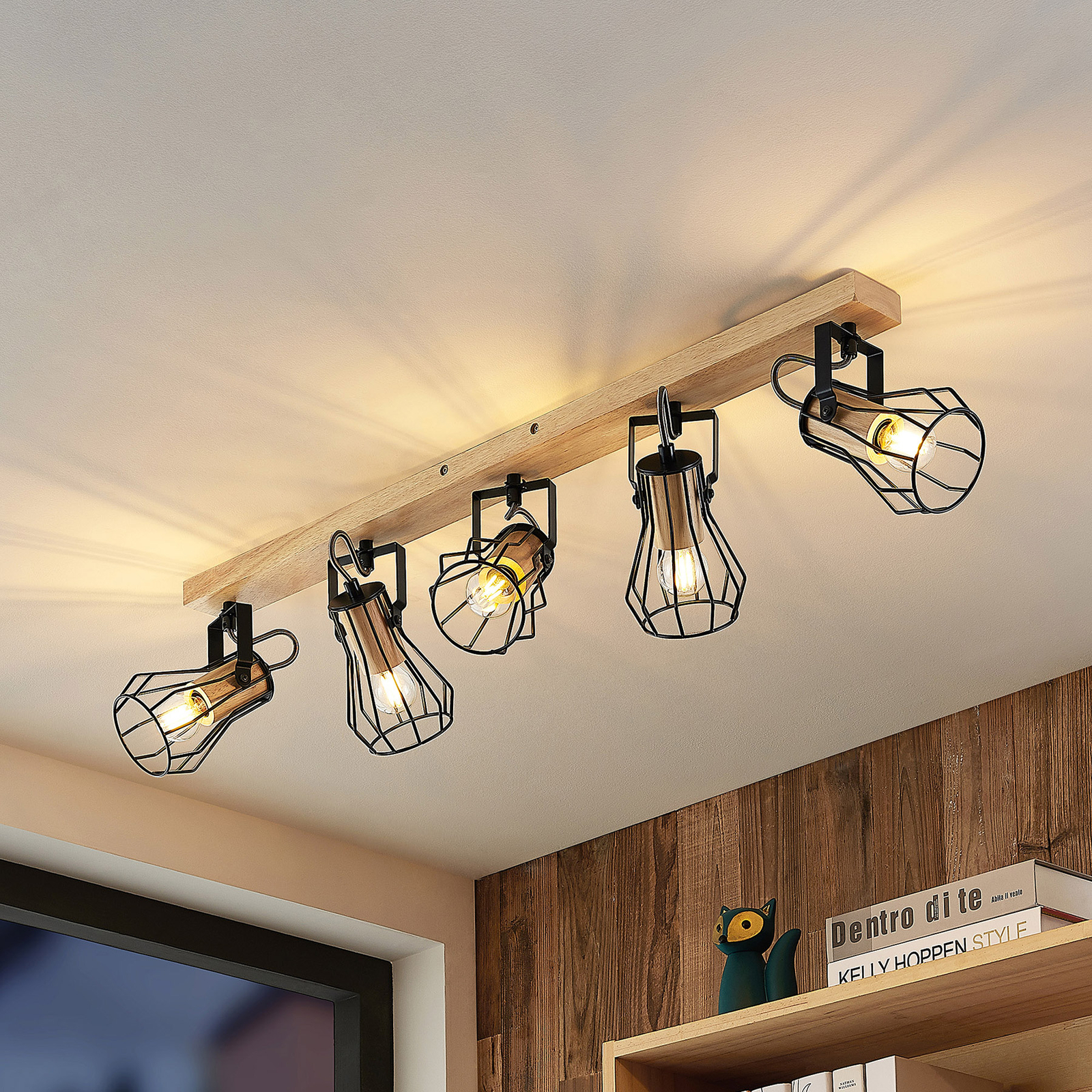 Lindby Courtney plafondspot, kooien 5-lamps