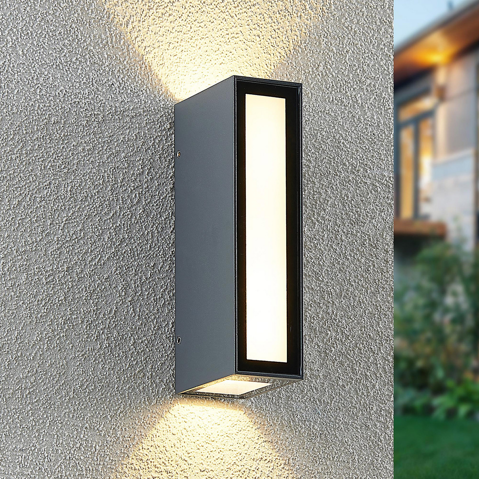 Prios Loriava applique LED da esterni grigio scuro