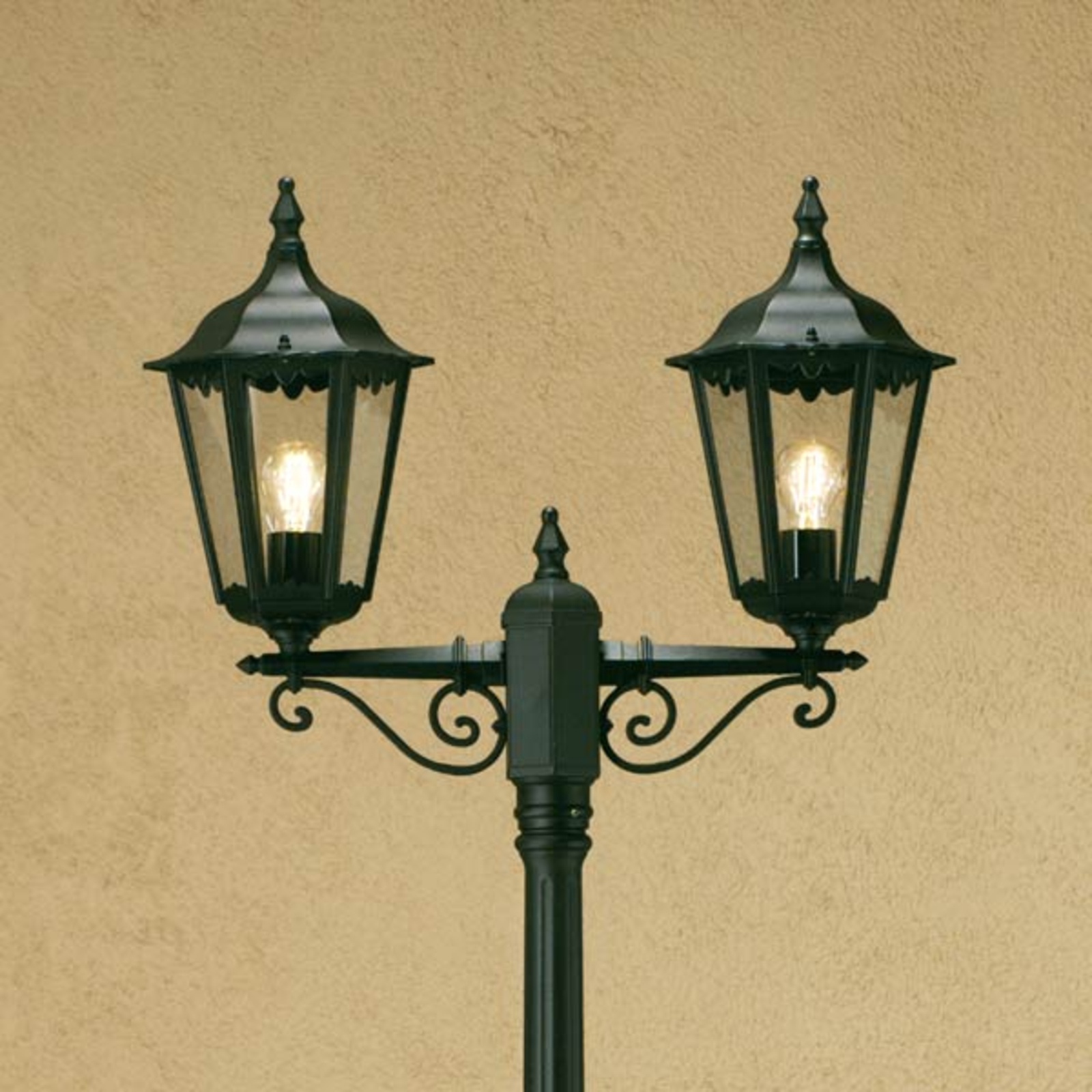 Lampe pour mât Firenze à 2 lampes, verte