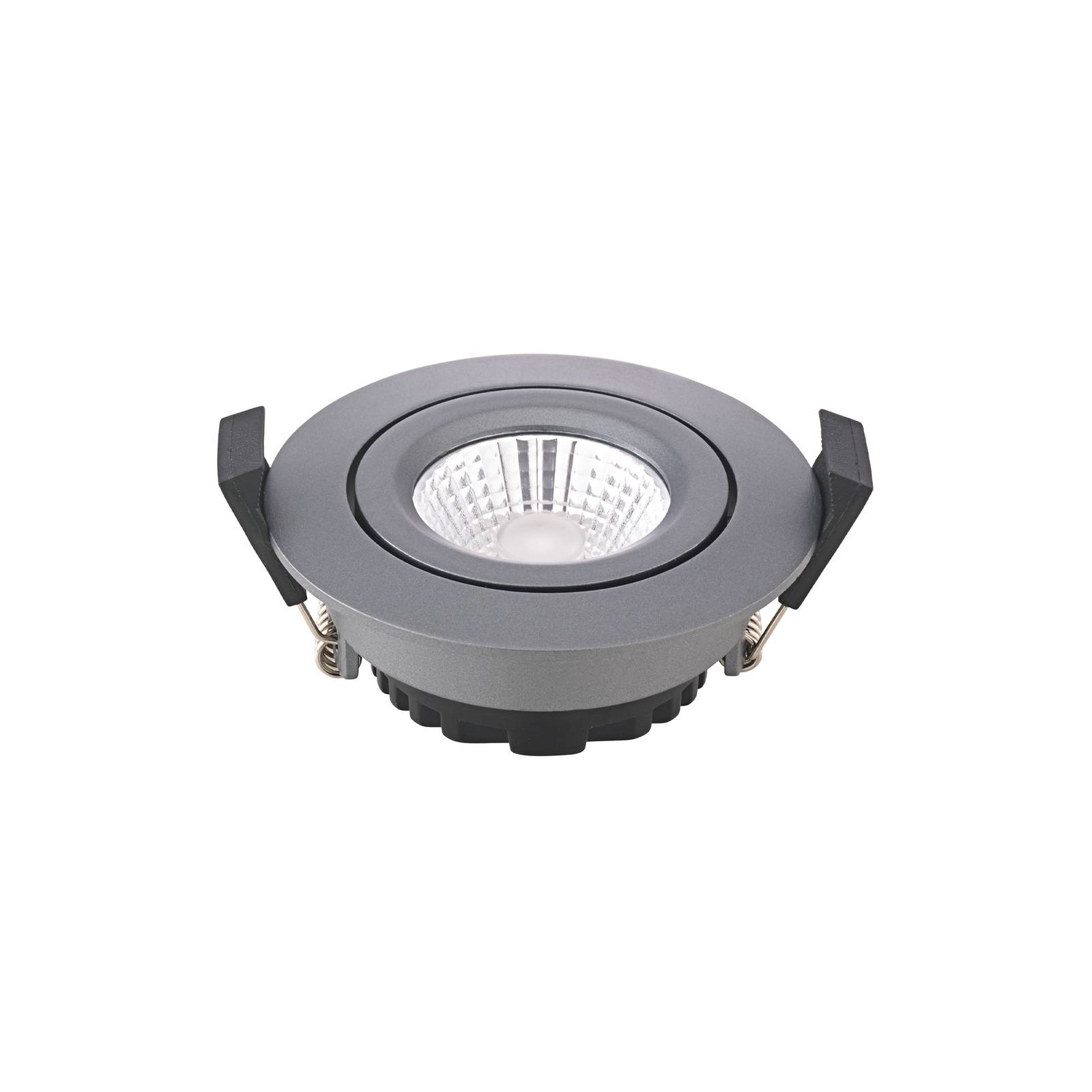 E-shop LED bodový podhľad Diled, Ø 8,5 cm, 6 W, 3 000 K, antracitová