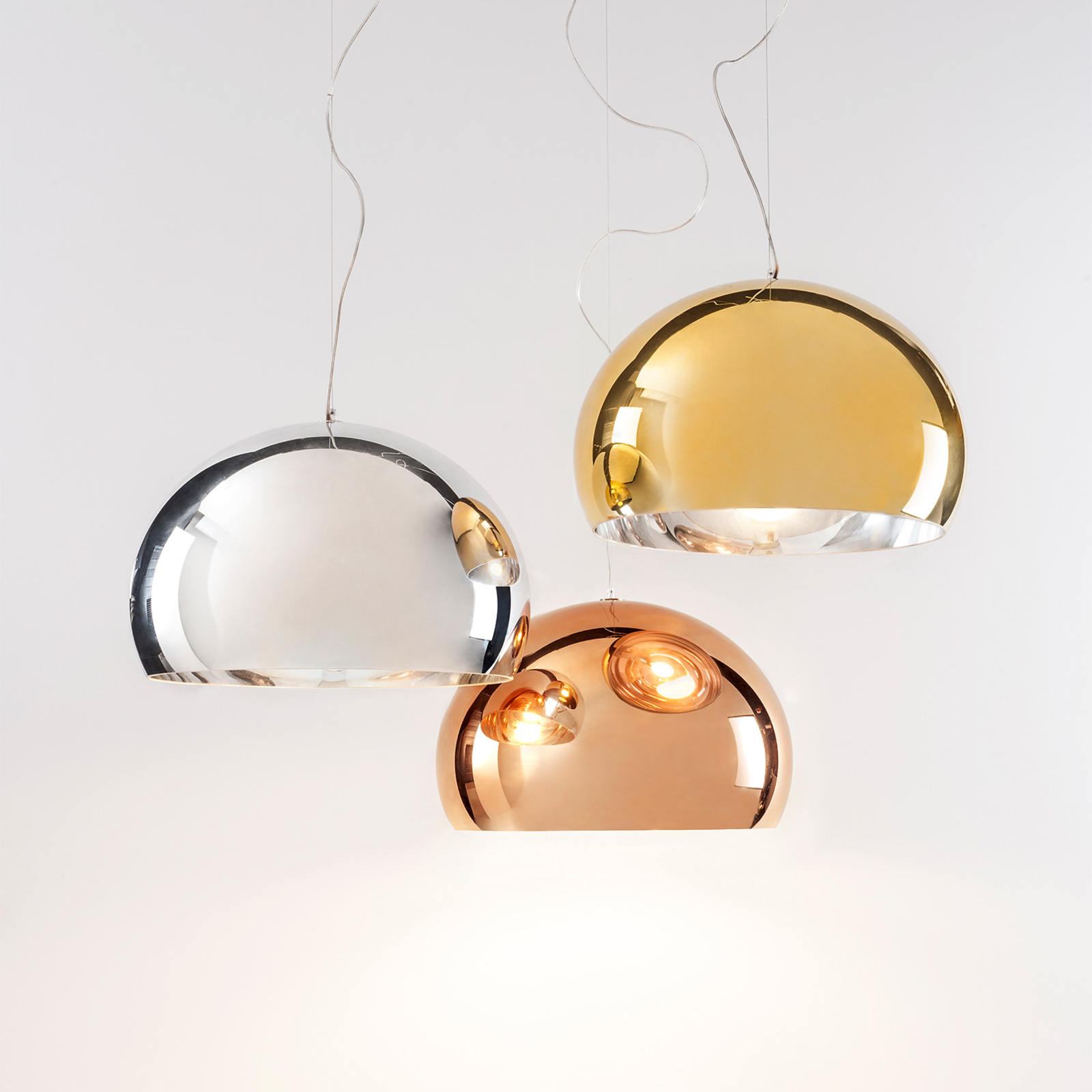Kartell FL/Y - LED pendant light, glossy gold