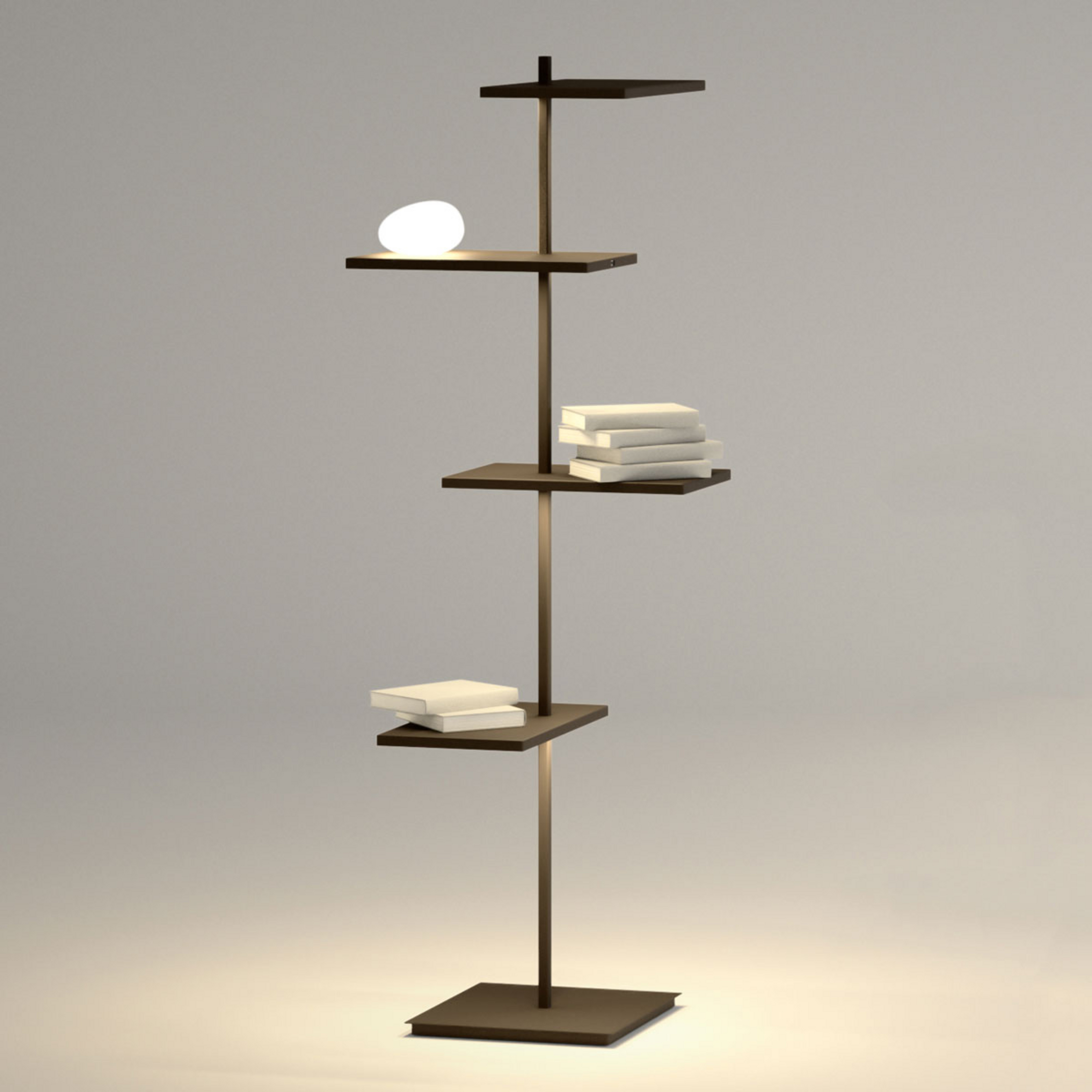Suite LED vloerlamp, bruin, 133 cm - Vibia