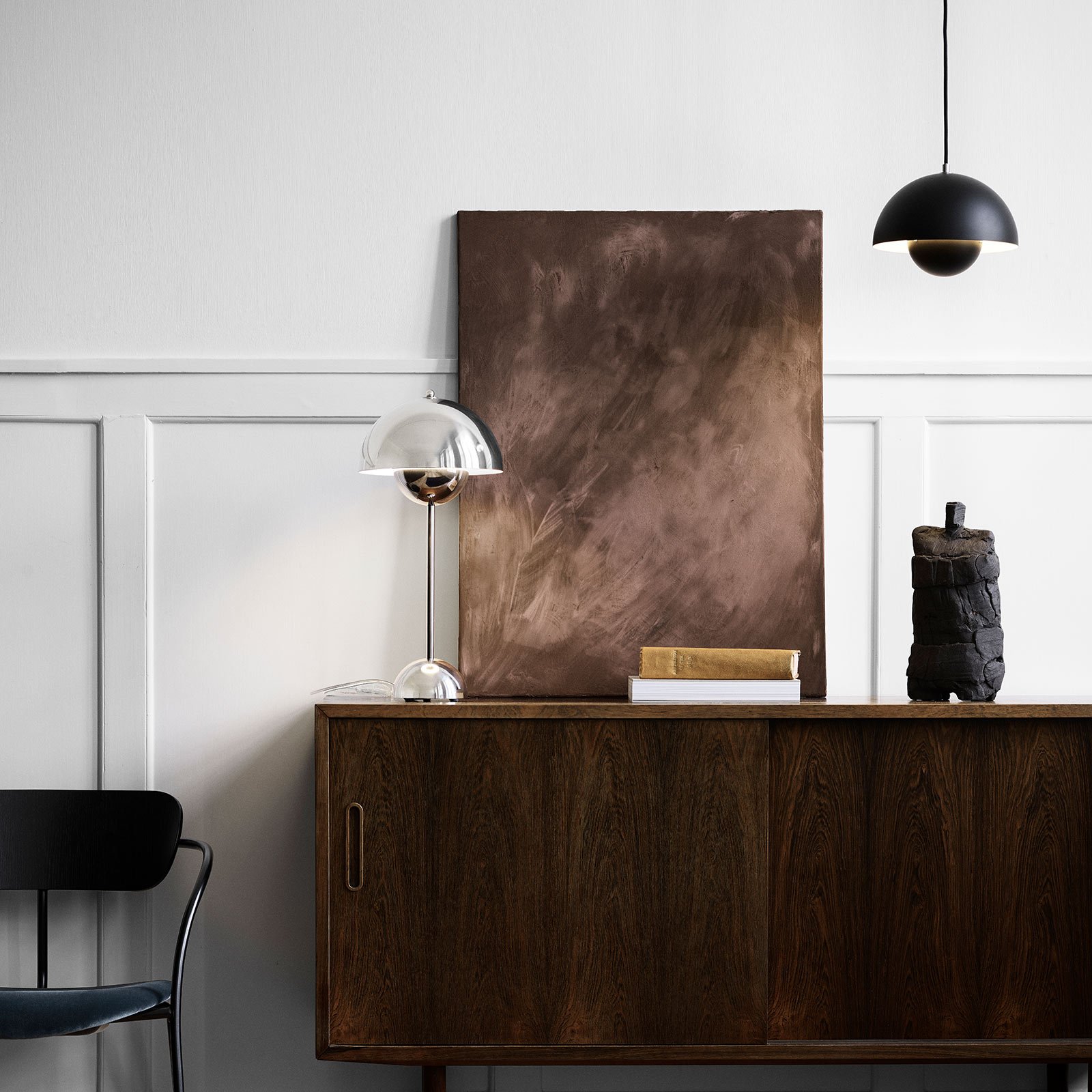 Flowerpot VP1 Pendelleuchte schwarz - &Tradition