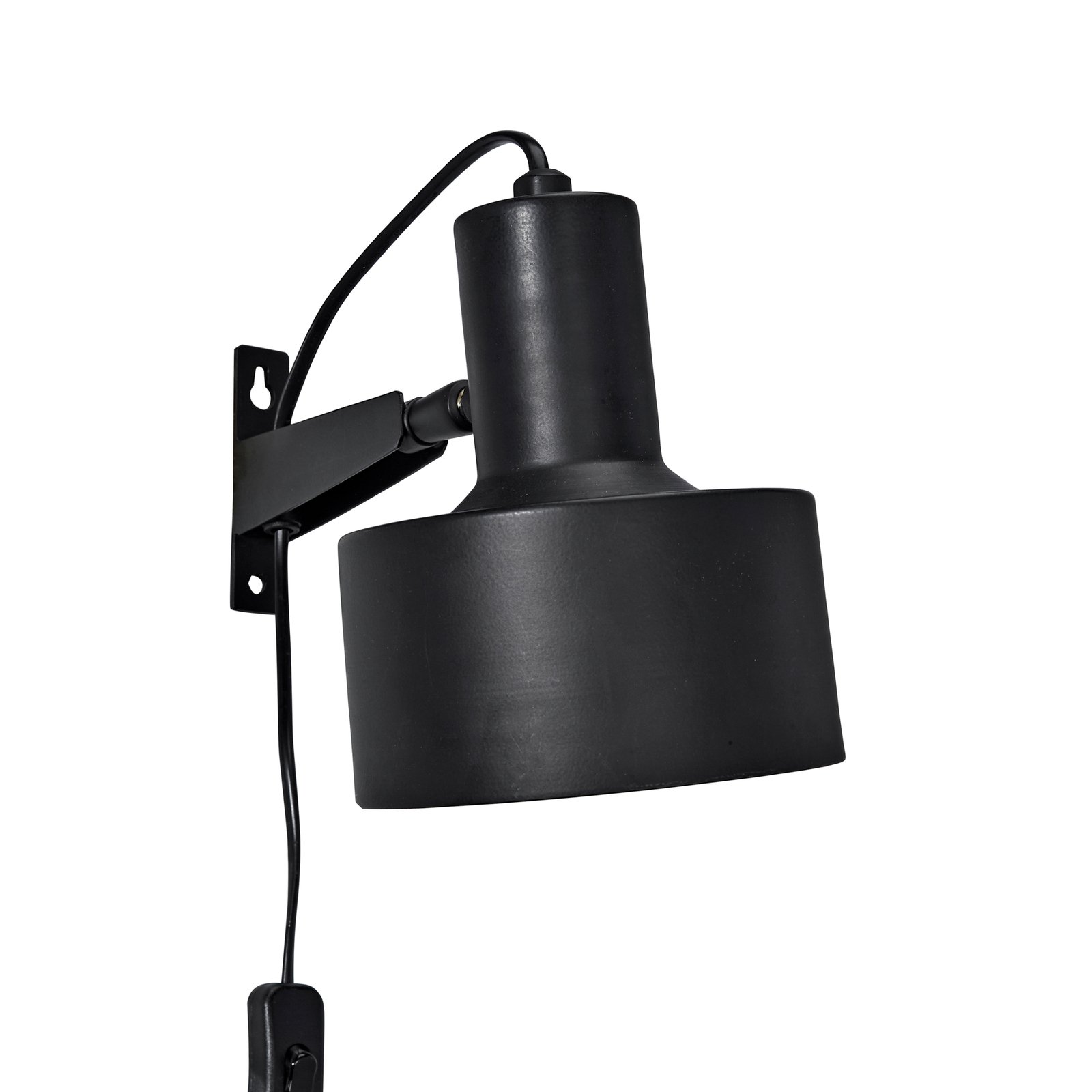 PR Home "Solo" sieninis šviestuvas su kištuku, matinės juodos spalvos
