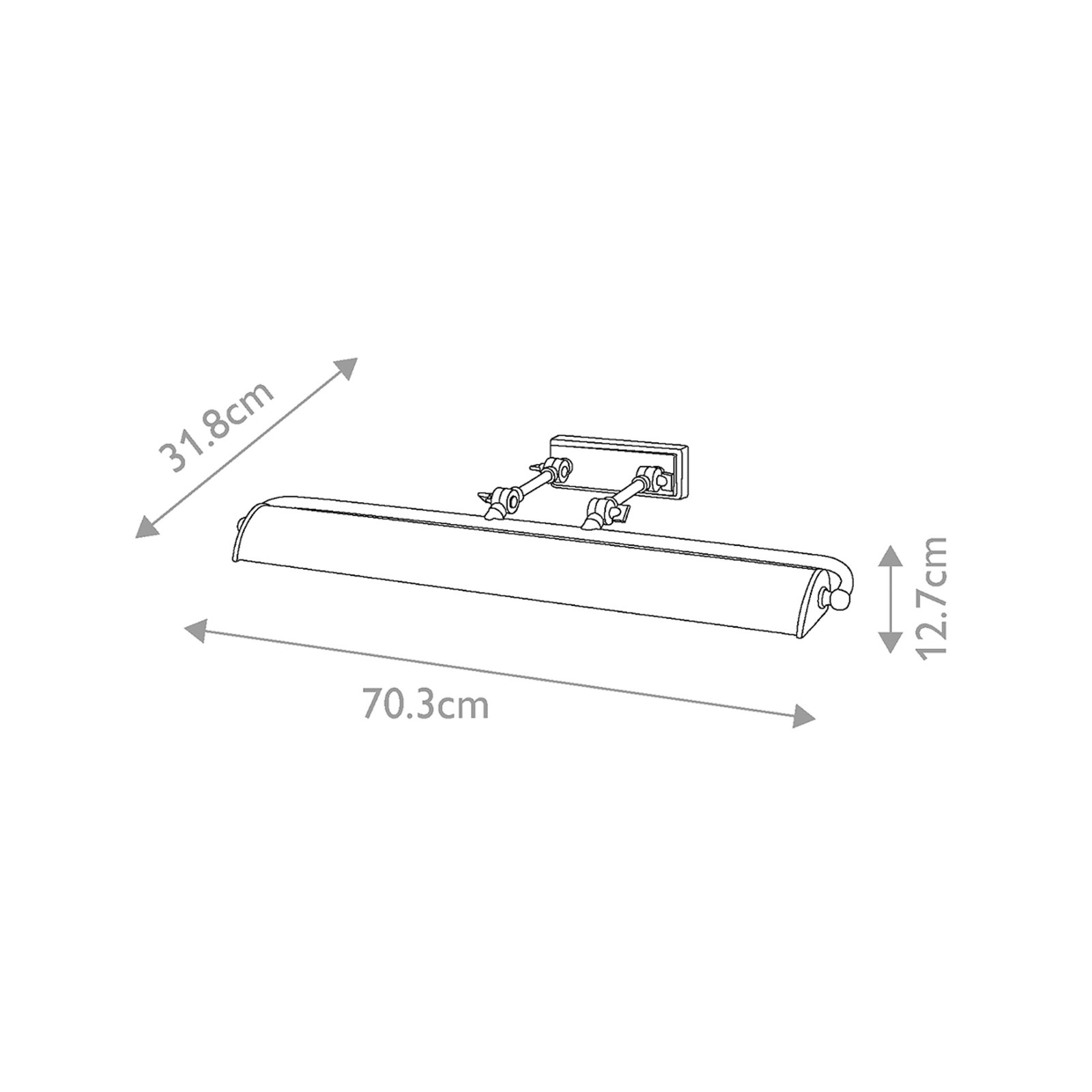 Winchfield seinavalgusti, laius 70 cm, messing/messing