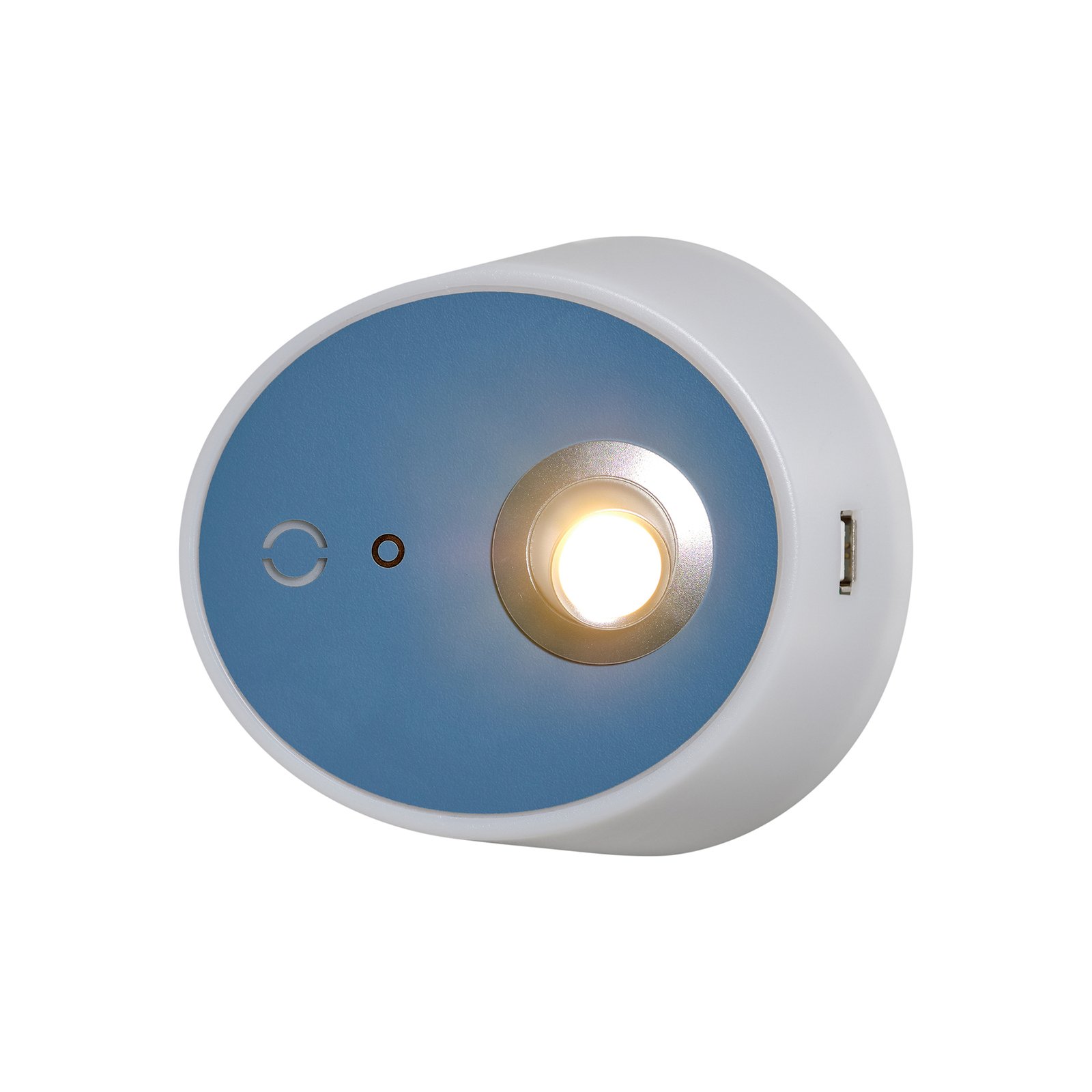 LED-seinävalaisin Zoom spotti/USB-lähtö/sininen