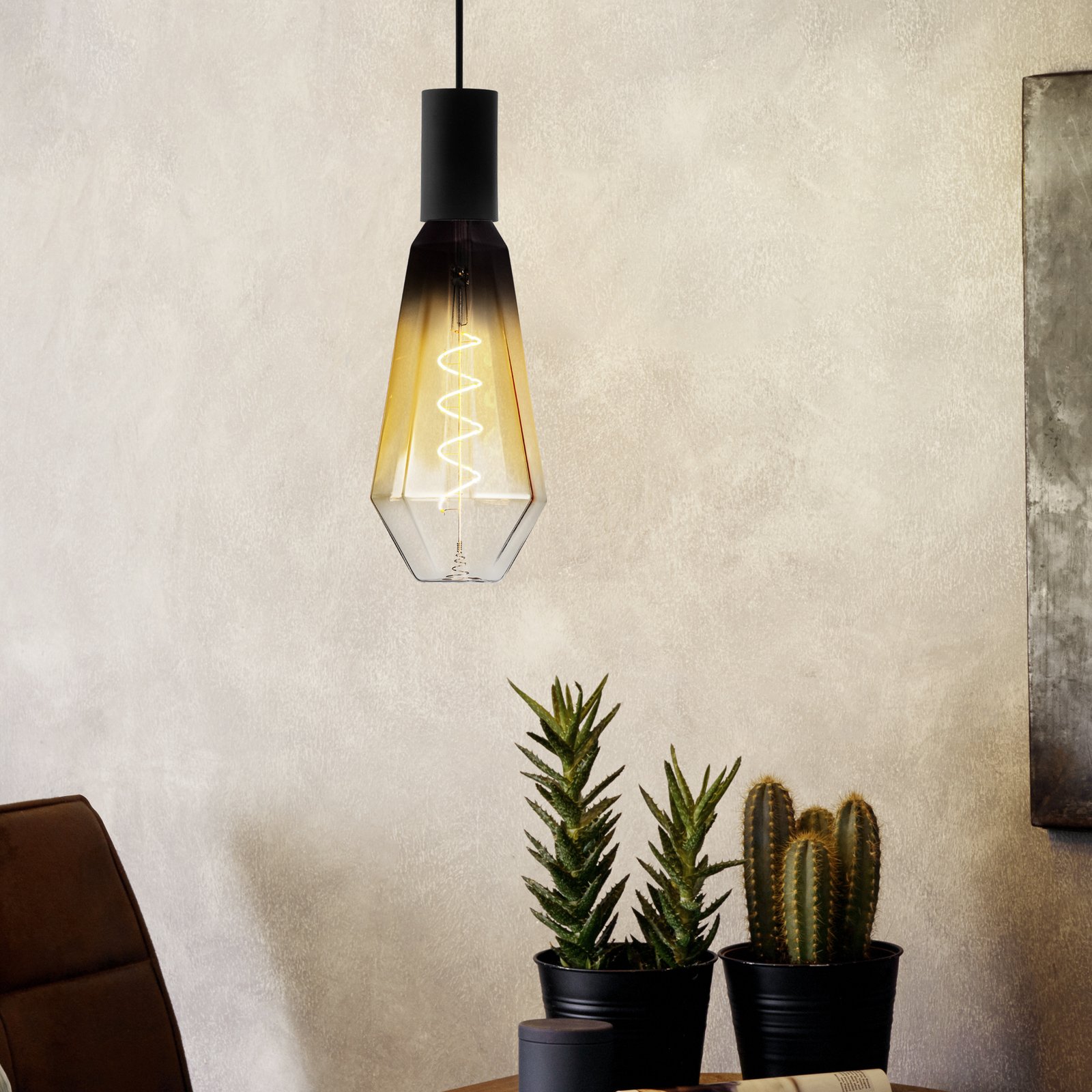 Ampoule LED E27 4W T100 1.700K filament sable dim