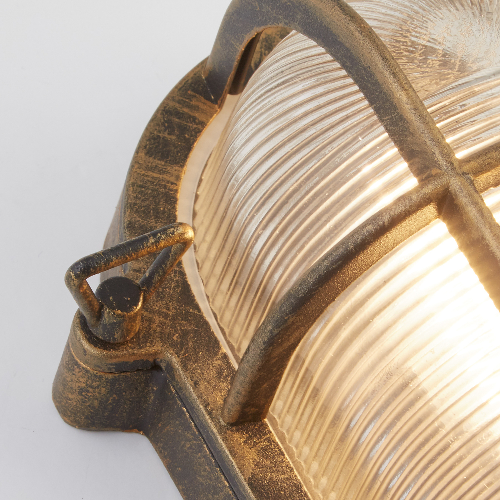 Lámpara naútica Porto oval, negro-oro
