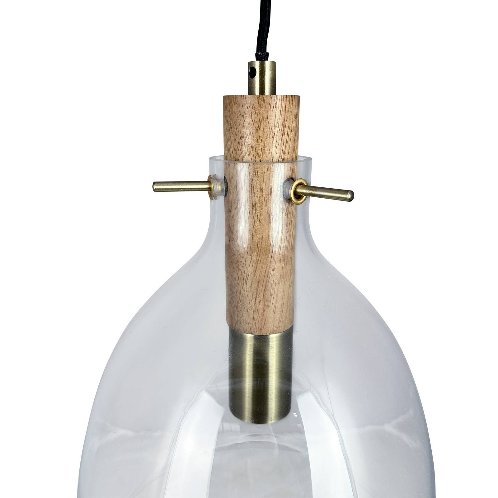 Lampa wisząca Dyberg Larsen Bistro, Ø 30 cm, przezroczysta, szkło