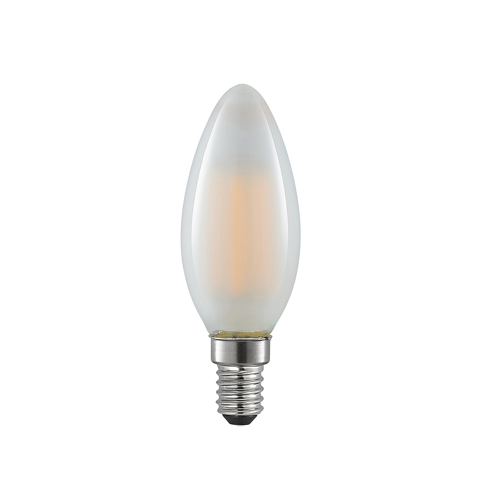 Lampada LED E14 4W 2,700K vela regulável mate conjunto de 2