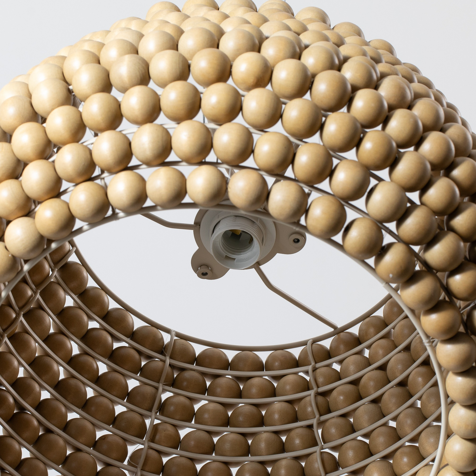 Lucande pakabinamas šviestuvas Melori, mediena, natūralios spalvos, Ø 51 cm, E27