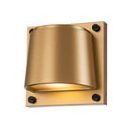 Outdoor wall light Scout, brass, IP44, 16.5 cm x 16.5 cm