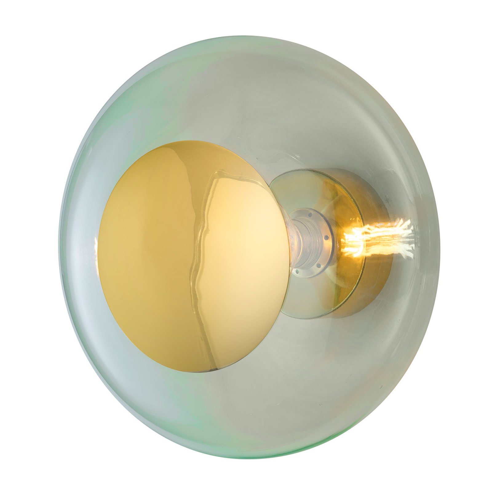 EBB & FLOW Horizon socket gold/green Ø 36 cm