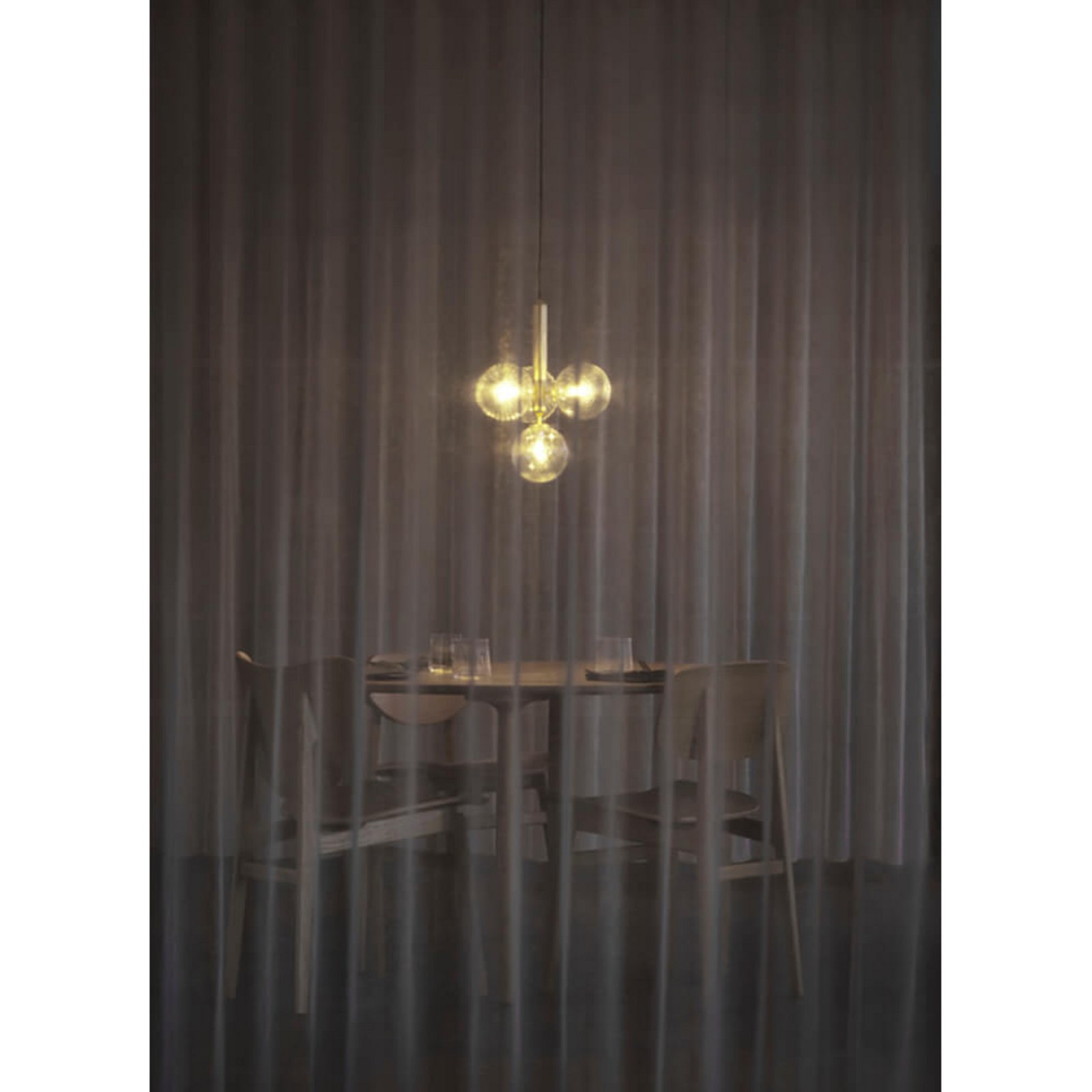 Miira 4 Candelabro Brass/Optic Clear - Nuura