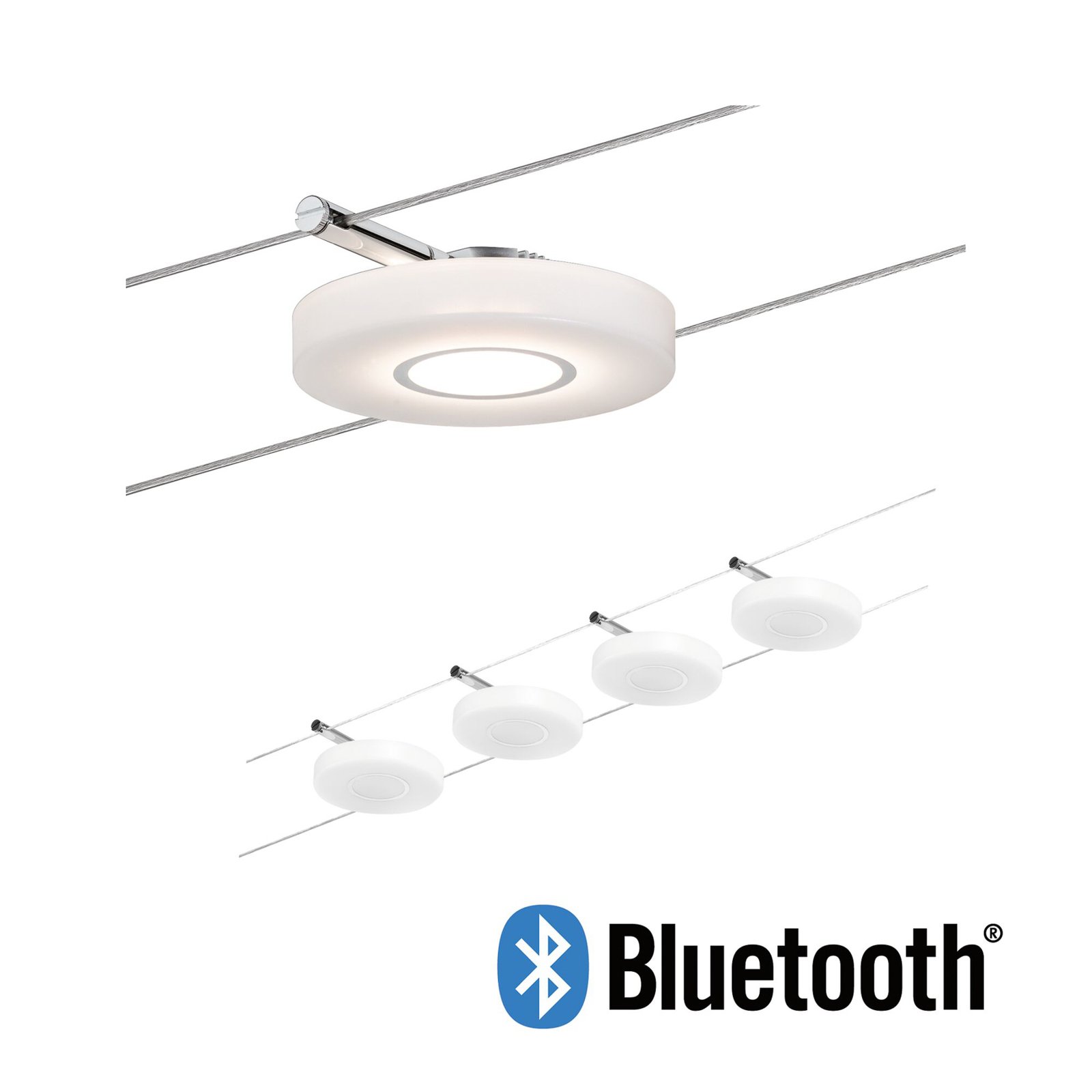 Paulmann DiscLED I kabelsysteem 4-lamps Bluetooth