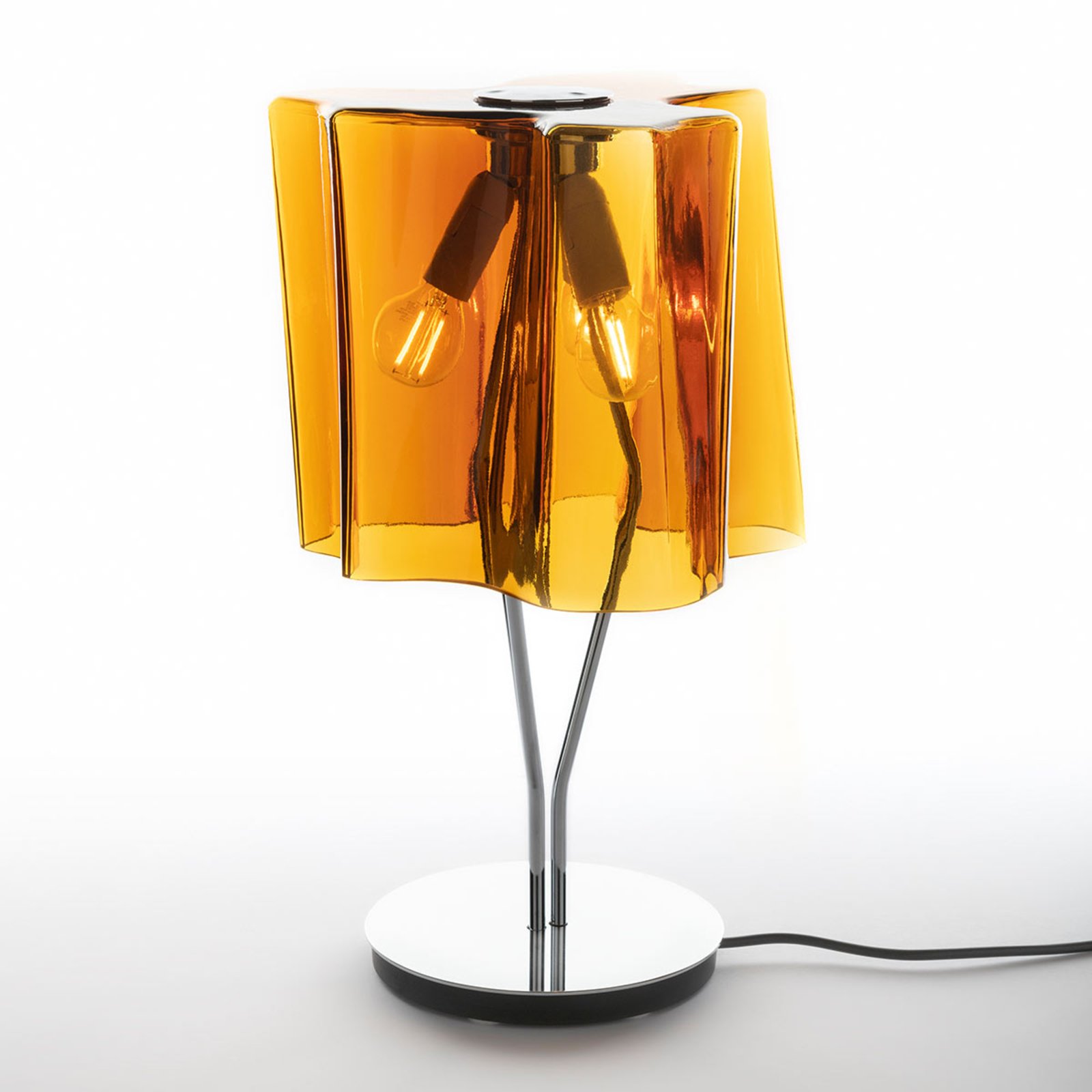 Artemide Logico lampa stołowa 44 cm tabaka/chrom