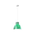 Candeeiro suspenso Nemo Lorosae, verde, Ø 30 cm, vidro, E27