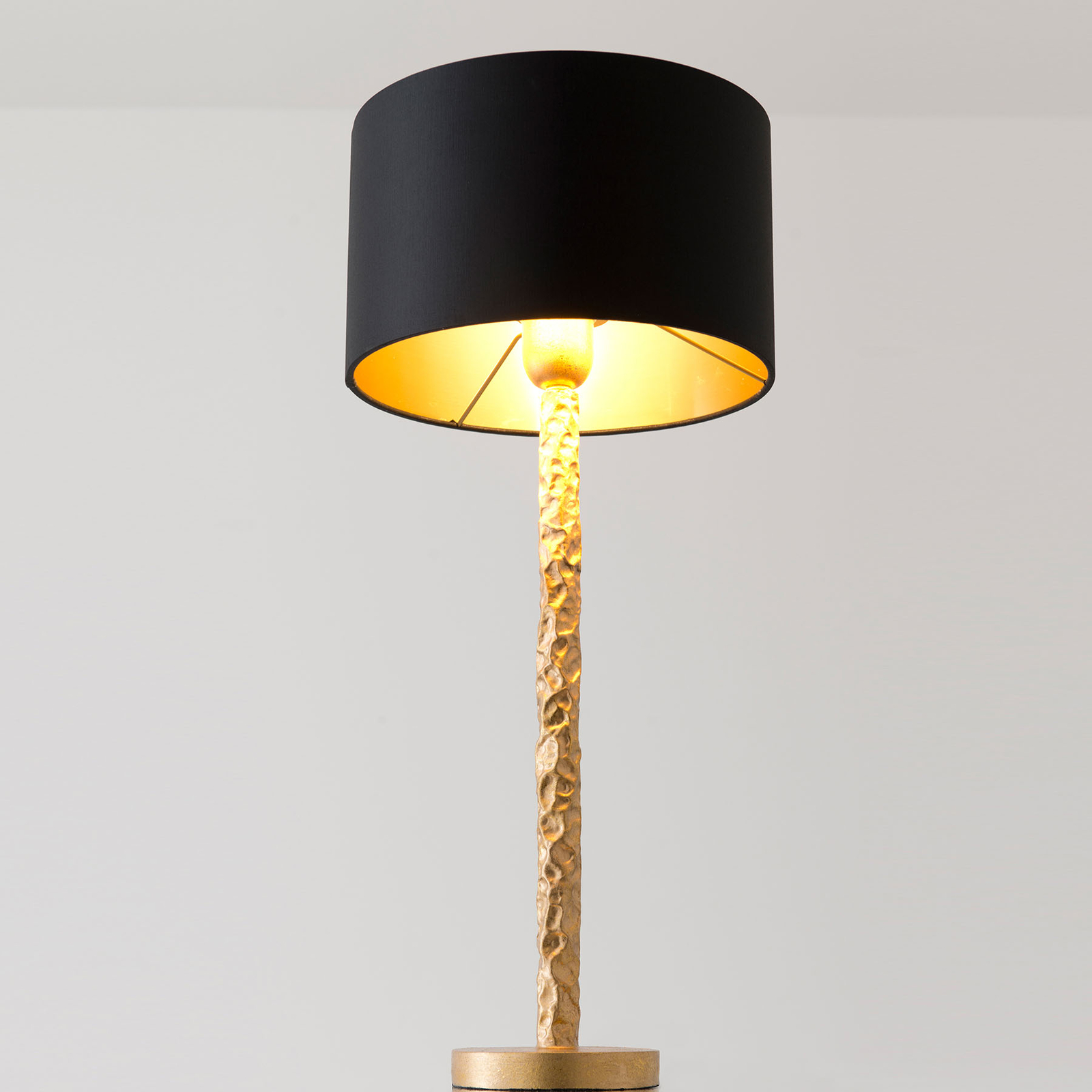 Lampada tavolo Cancelliere Rotonda nero/oro 57 cm