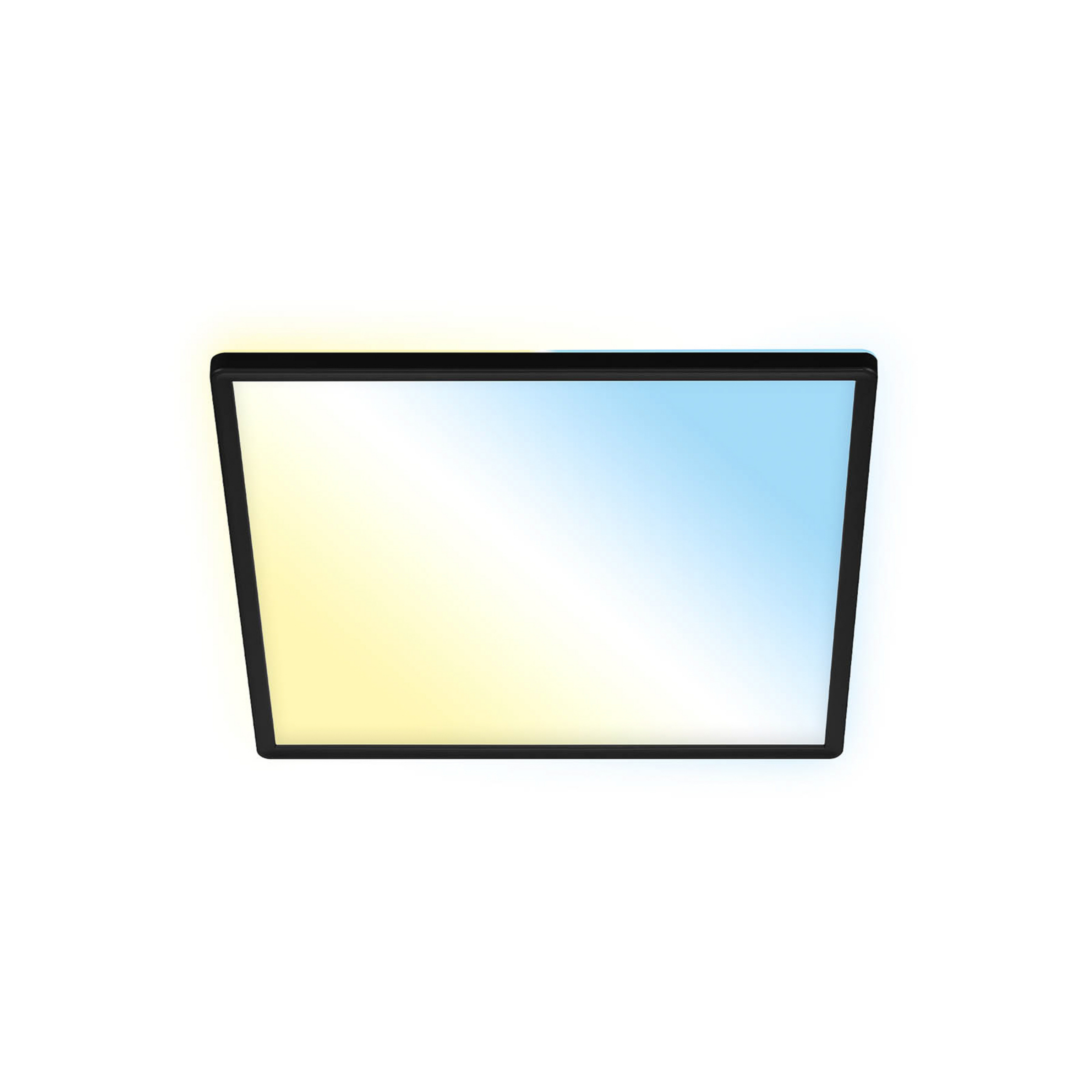Plafonnier LED Slim smart noir à intensité variable CCT 42x42cm