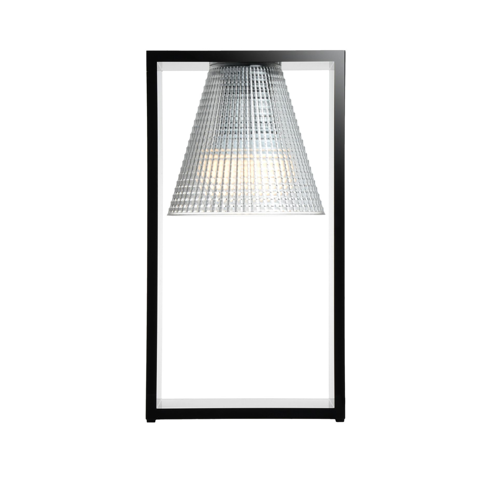 Light-Air Pöytävalaisin Kristalli/Musta - Kartell