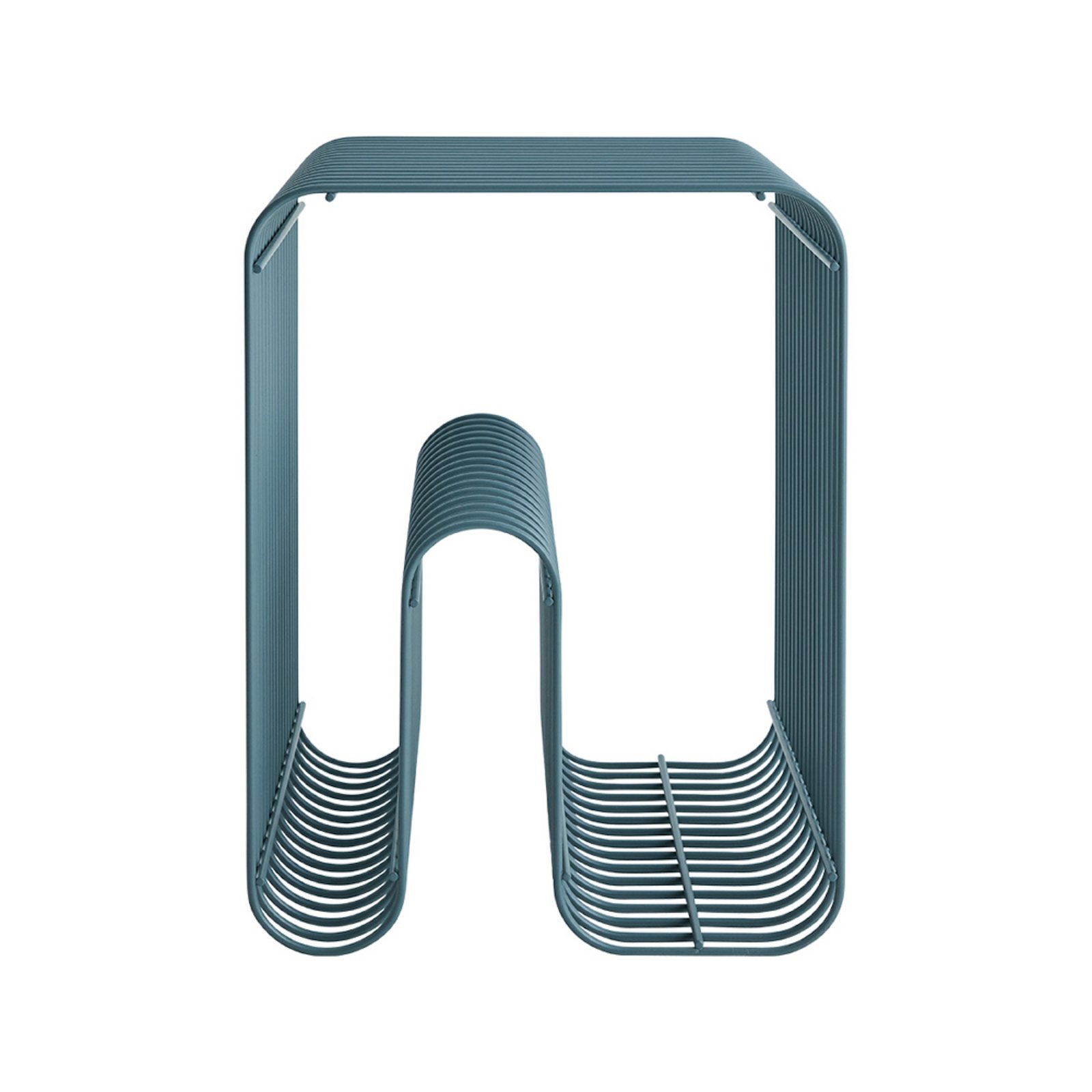 Kruk Curva, stofblauw, staal, 32 cm lang - AYTM