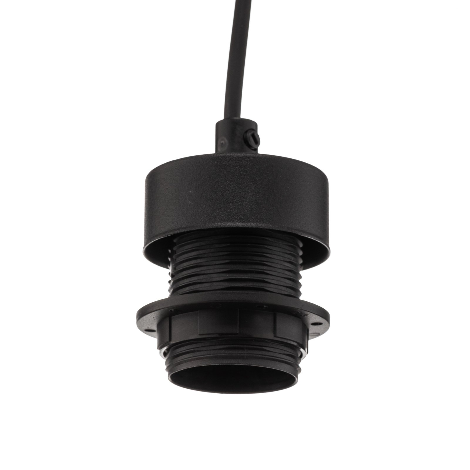 Závesná lampa Paglia čierna/ratan s jedným plameňom 20 cm