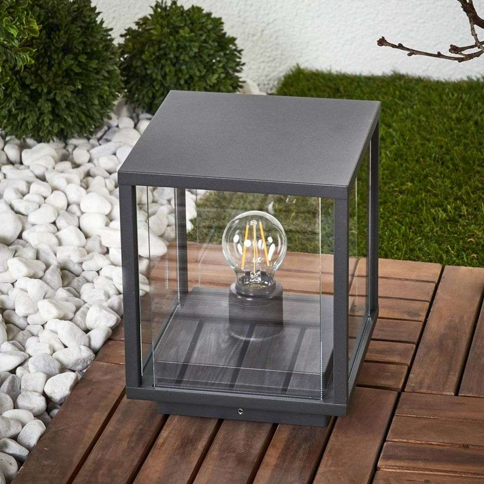 Annalea Lampă de Grădină de Exterior H20 Dark Grey/Clear - Lucande