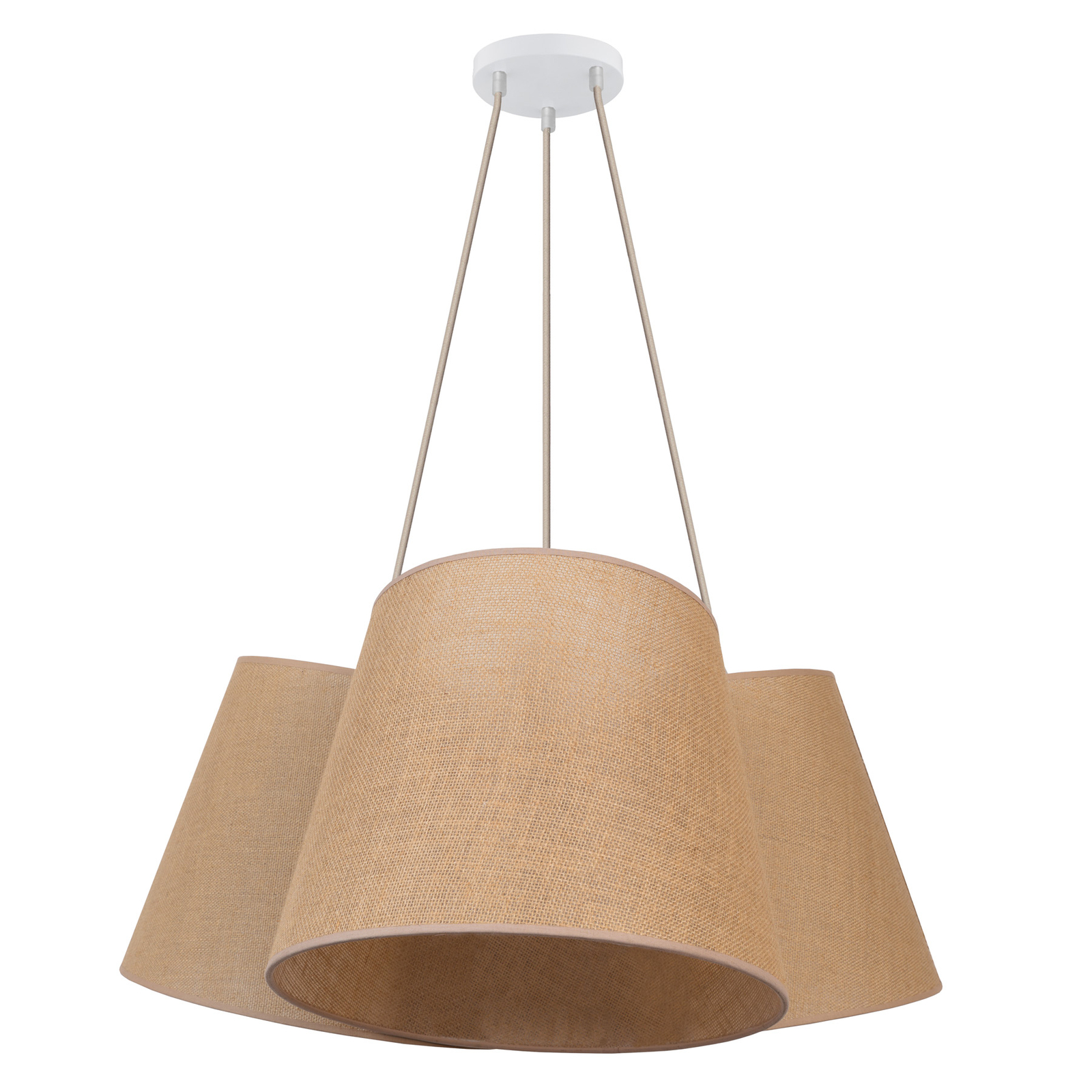 Hängelampe Jute naturbraun 3-flammig Ø Schirm 45cm