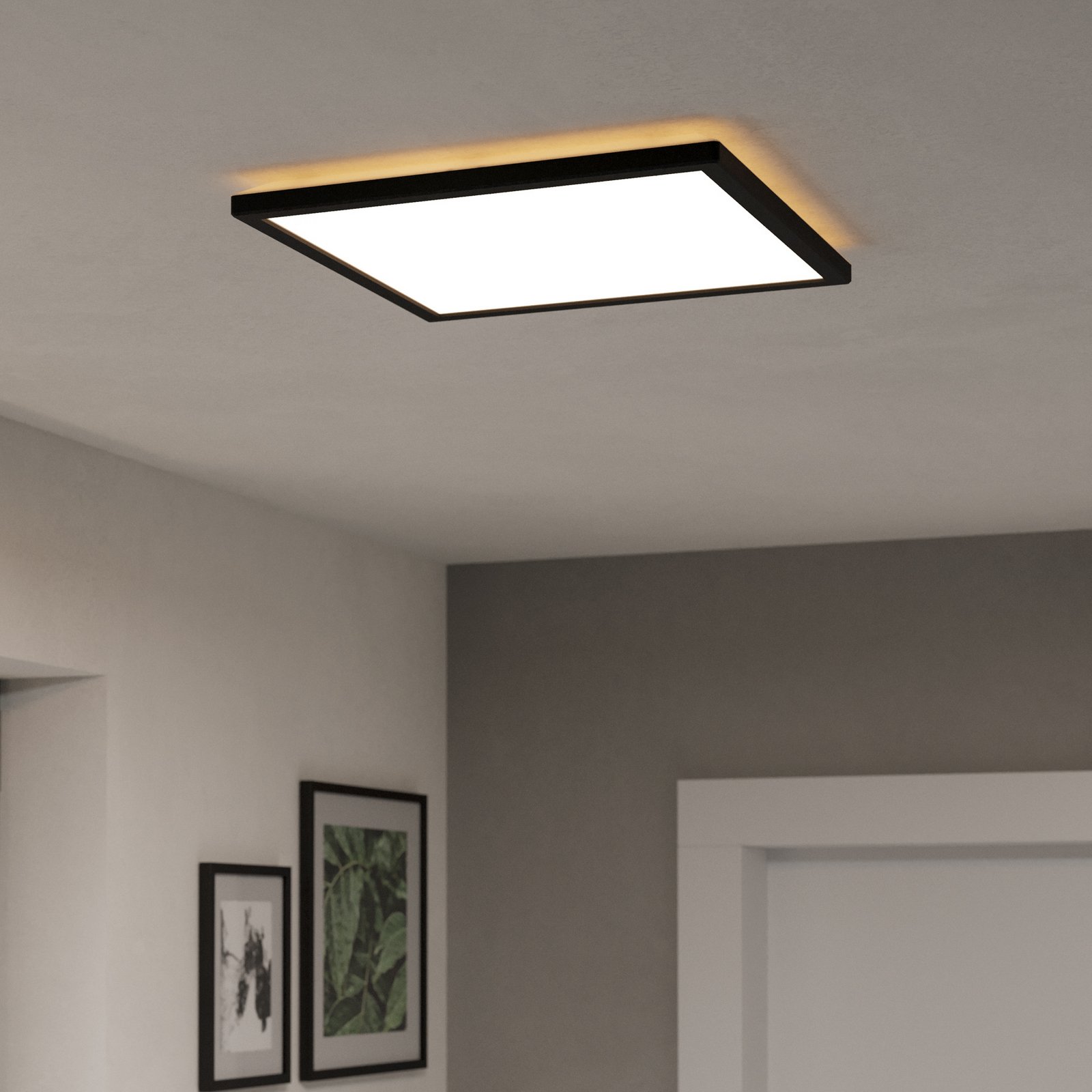 EGLO connect LED-Deckenlampe Rovito-Z, schwarz, 39 x 39 cm