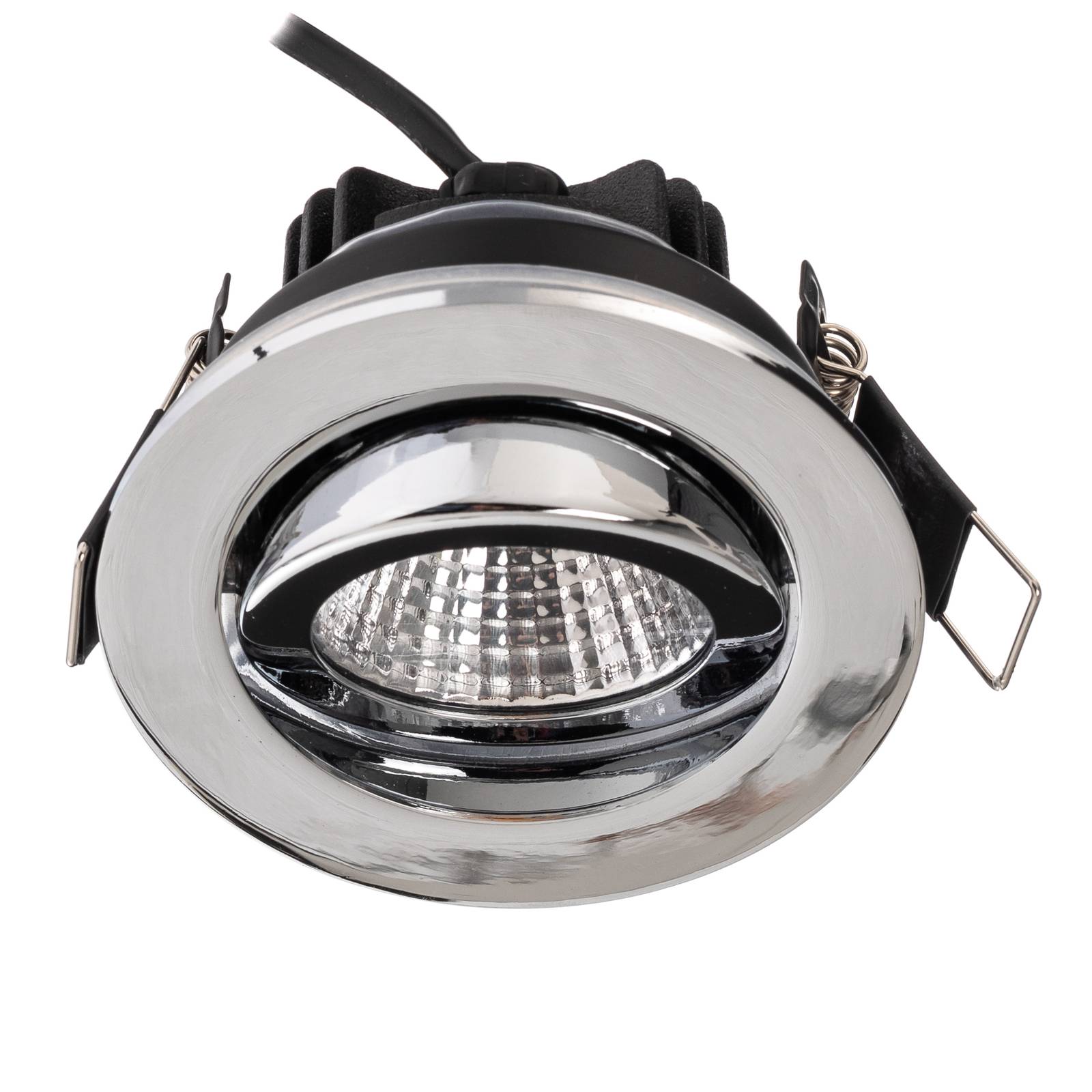 BRUMBERG Einbaustrahler IP65 rund schaltbar chrom