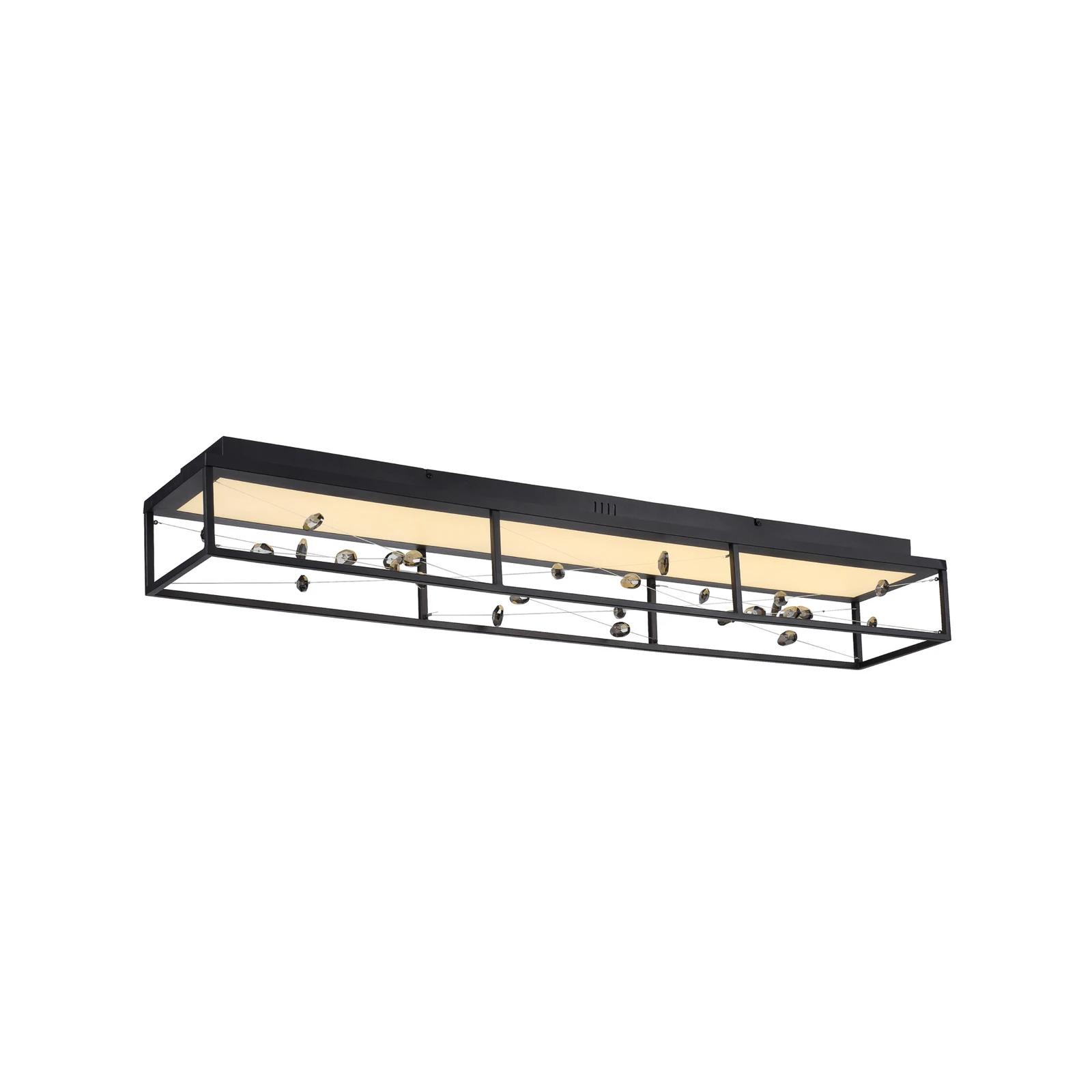 Φωτιστικό οροφής LED SKINA, μαύρο, 112 cm, ρύθμιση CCT, τηλεχειριστήριο