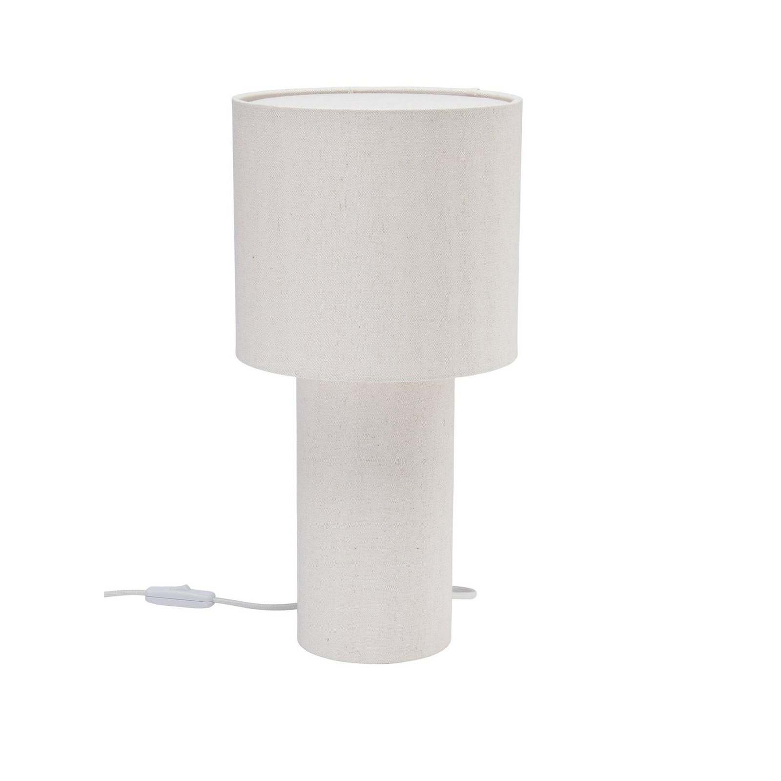 PR Home Lampe à poser Leah, beige, hauteur 46 cm, textile