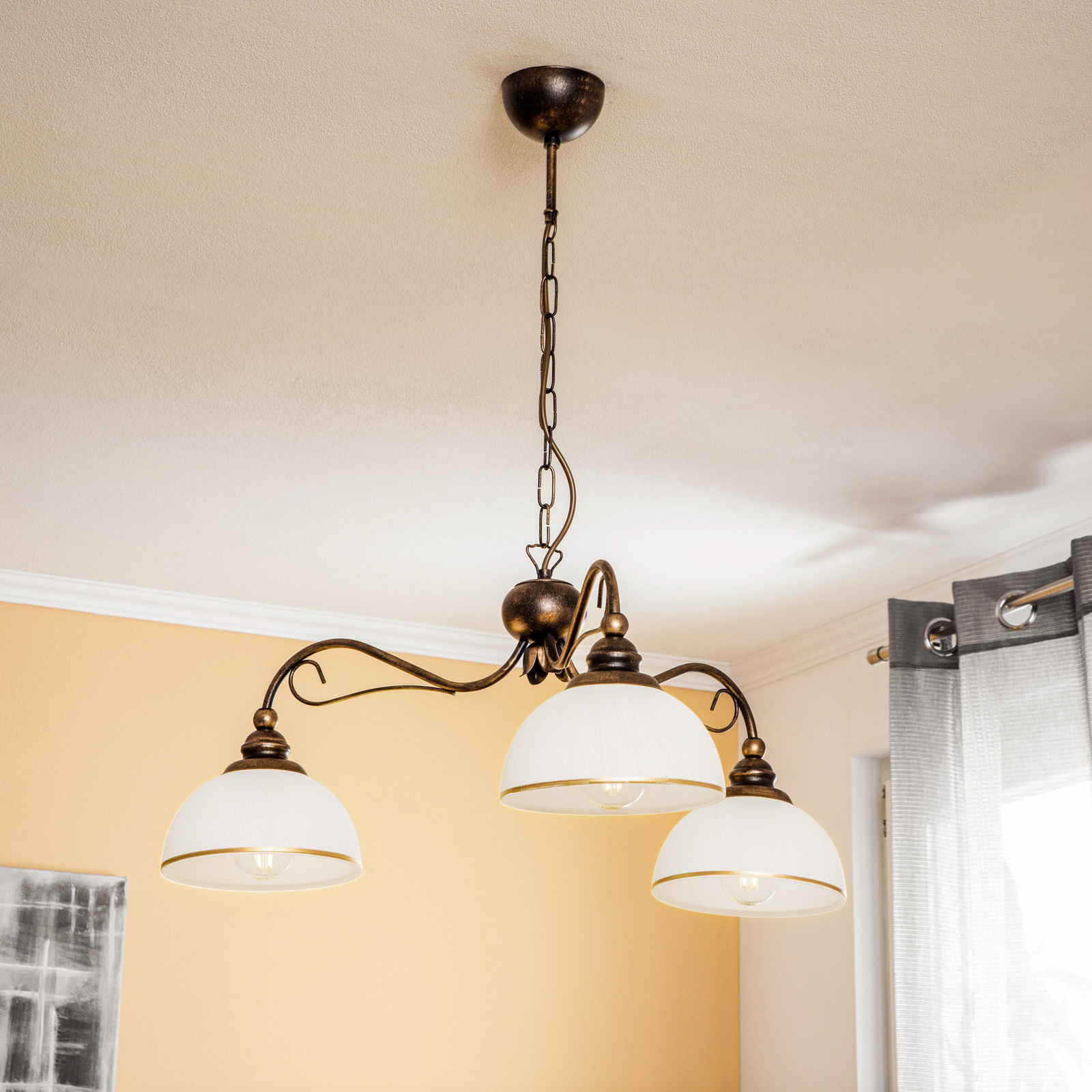 Casale hanging light, 3-bulb, Ø 74 cm