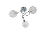 Ticino 3 Ceiling Lamp Round Silver/Chrome - Lindby