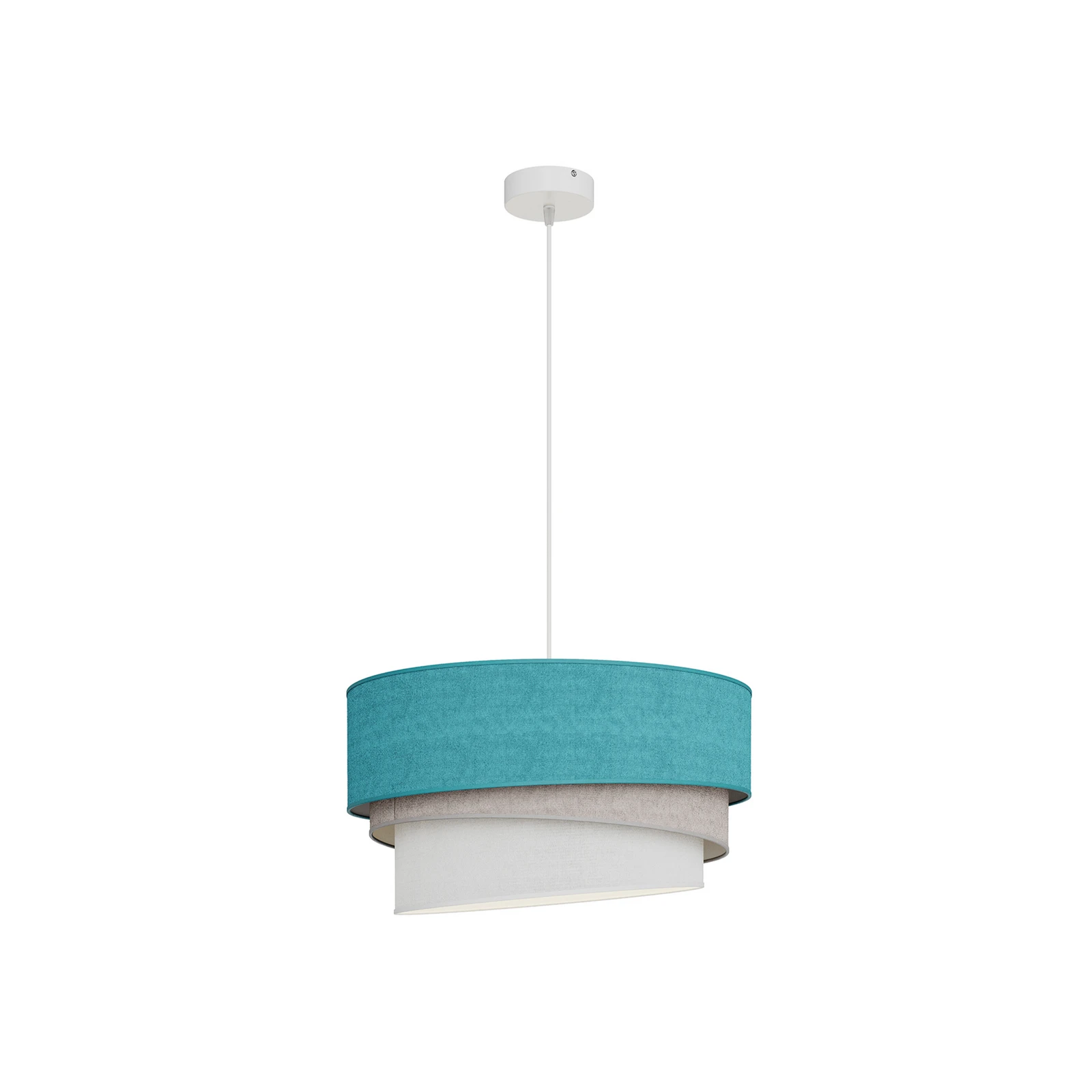 Pendant light Pastel Trio turquoise/grey/light grey