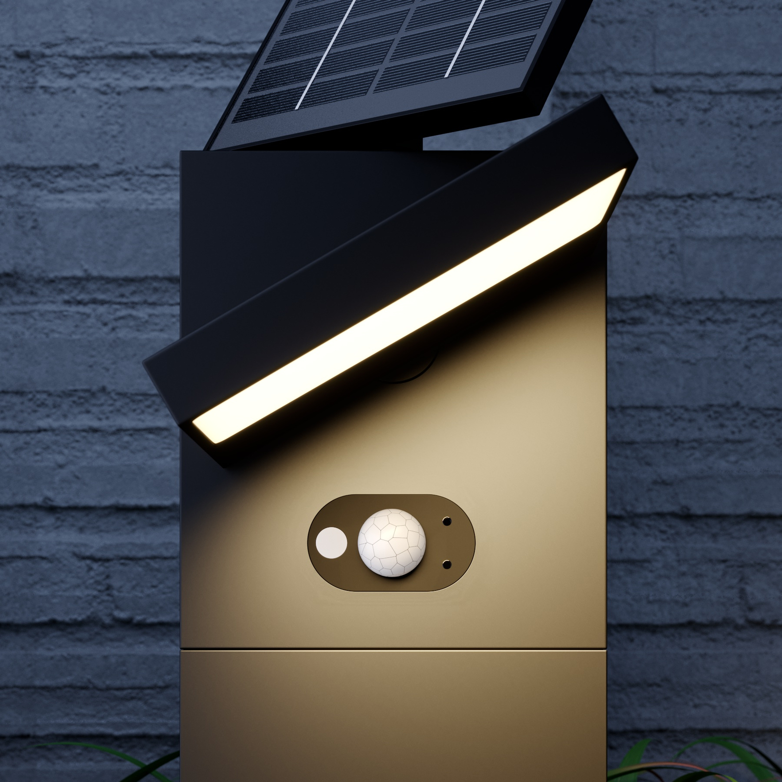 LED-gånglampa Silvan, solcell med sensor, 60 cm