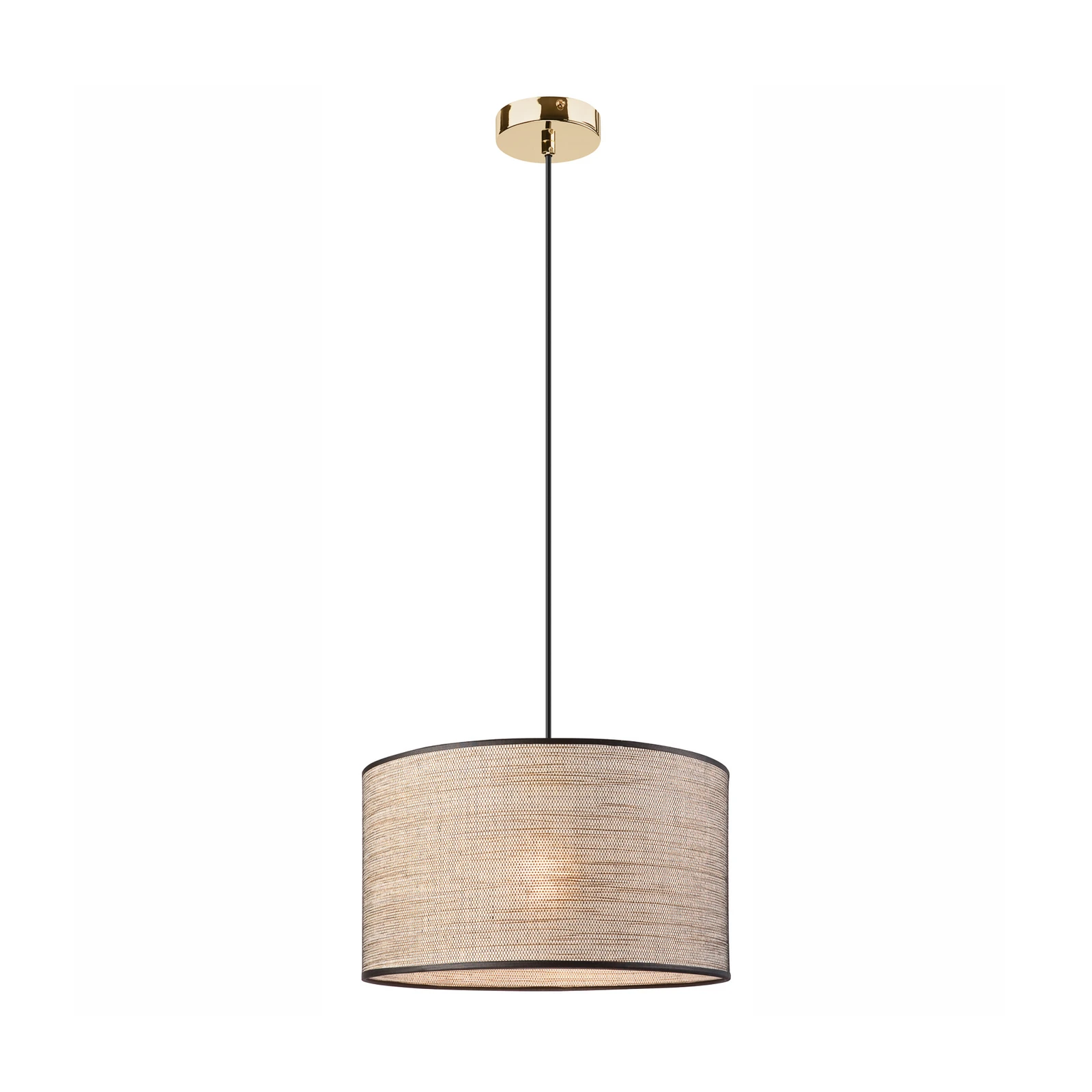 Lampă suspendată Penelope, Ø 35 cm, maro deschis, 1 bec