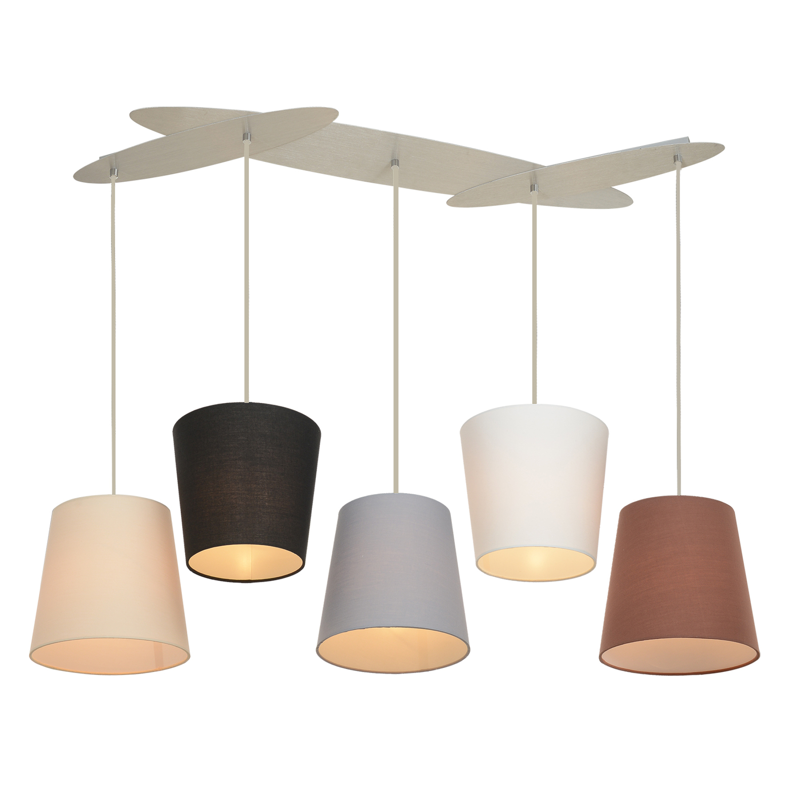 Lucande Thamila hanging light, multicolour, alu.