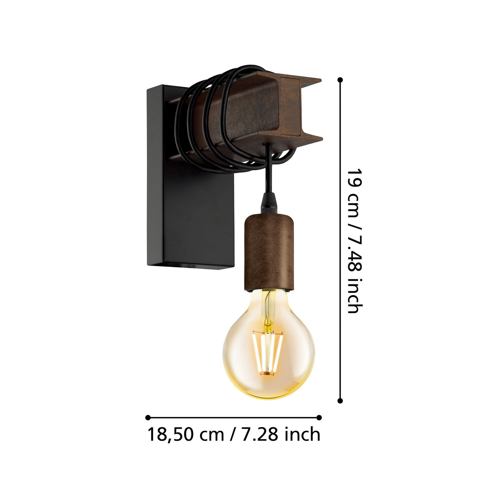 Applique Townshend di acciaio, marrone