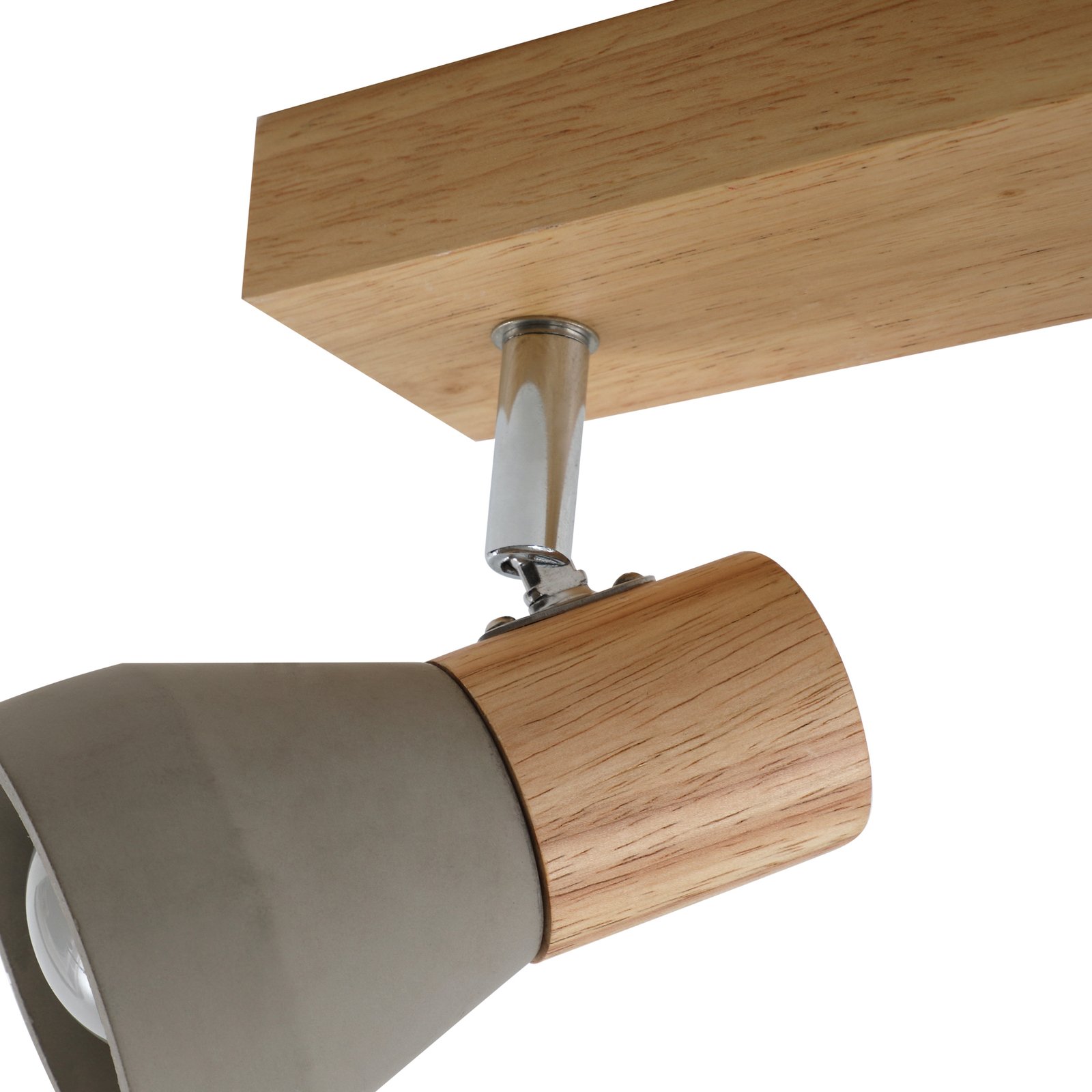 Filiz 3 Deckenleuchte Concrete/Wood - Lindby