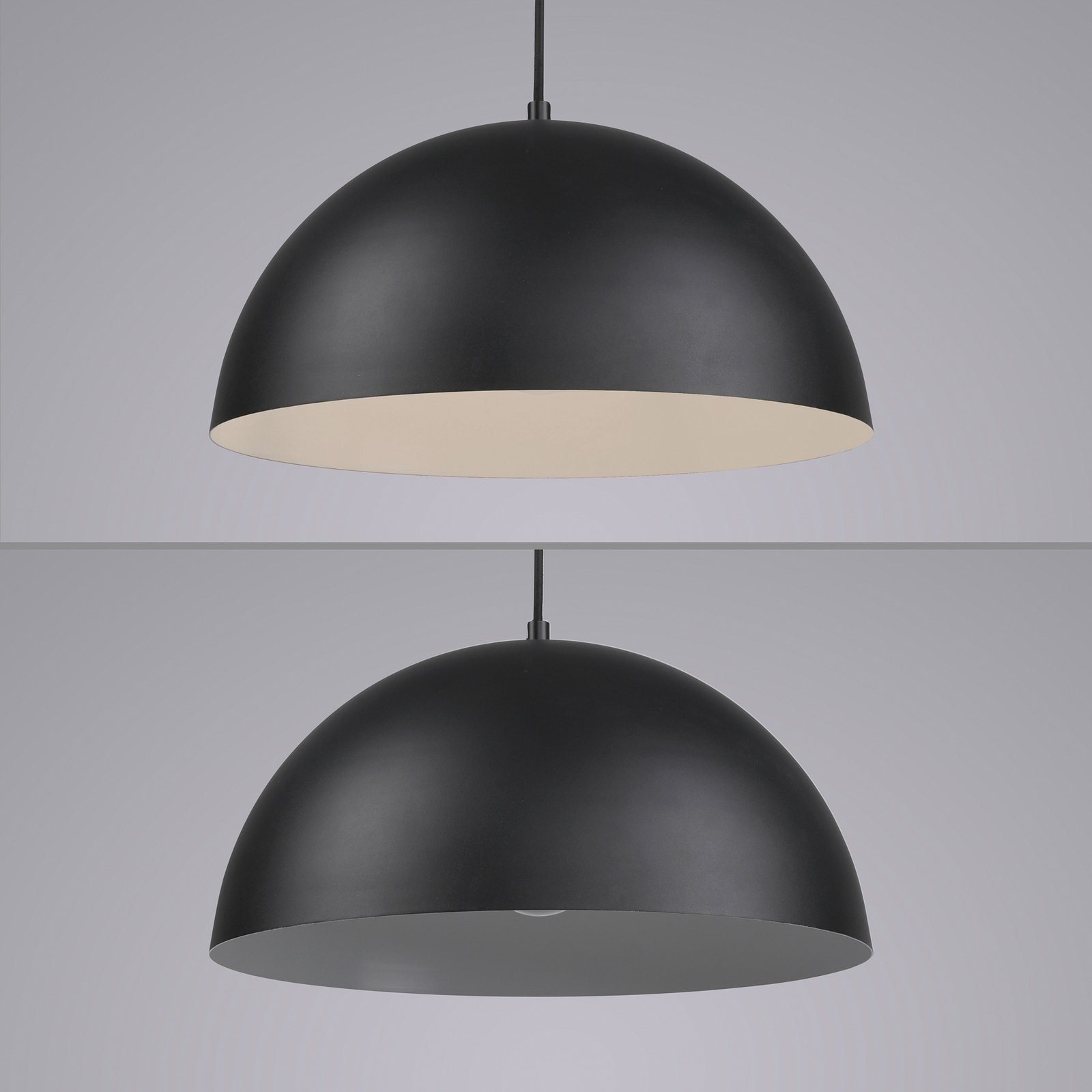 Schöner Wohnen Висяща лампа Ali черна, желязо, Ø 38 cm, E27