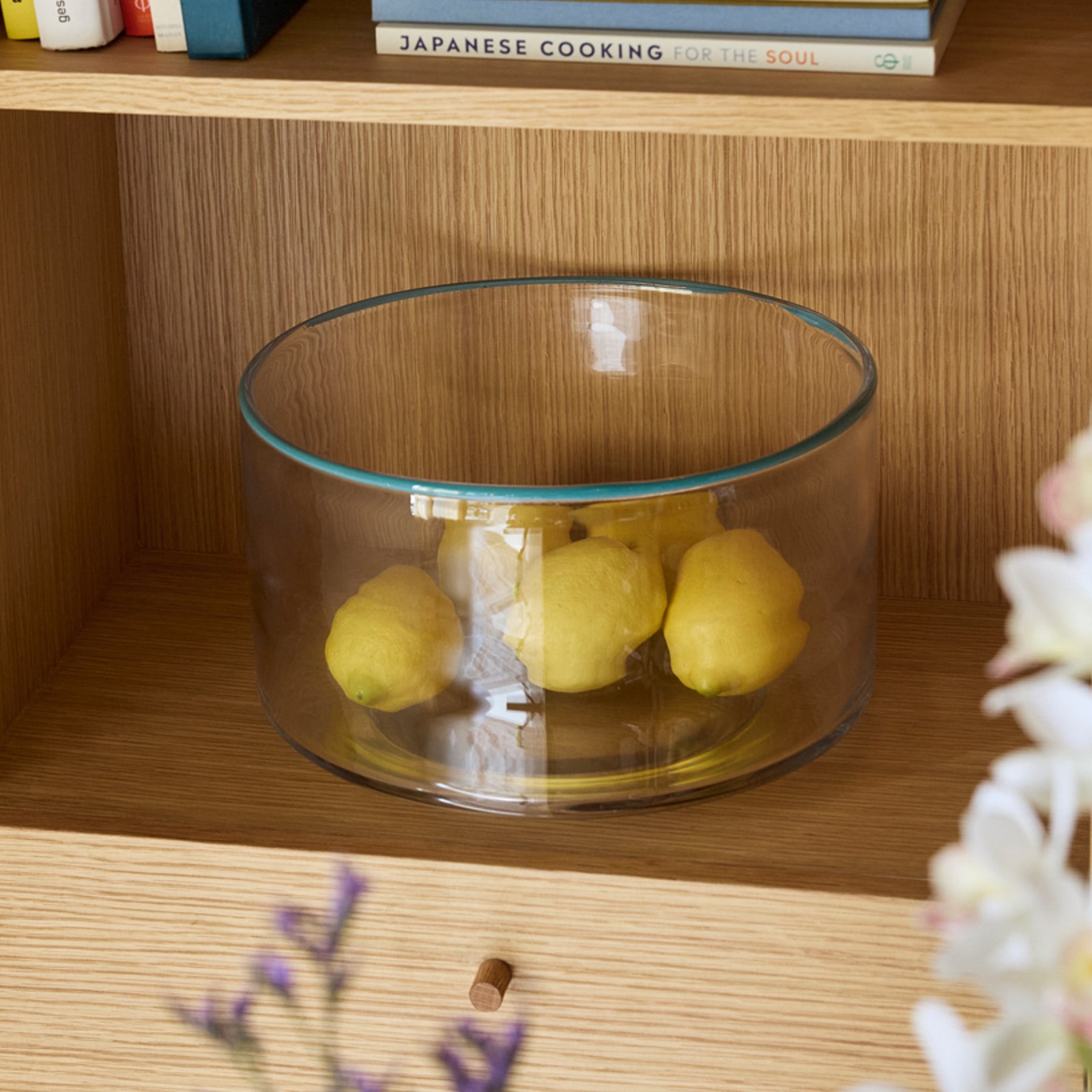 Ciotola Clea trasparente/verde Ø 30 cm in vetro - Hübsch