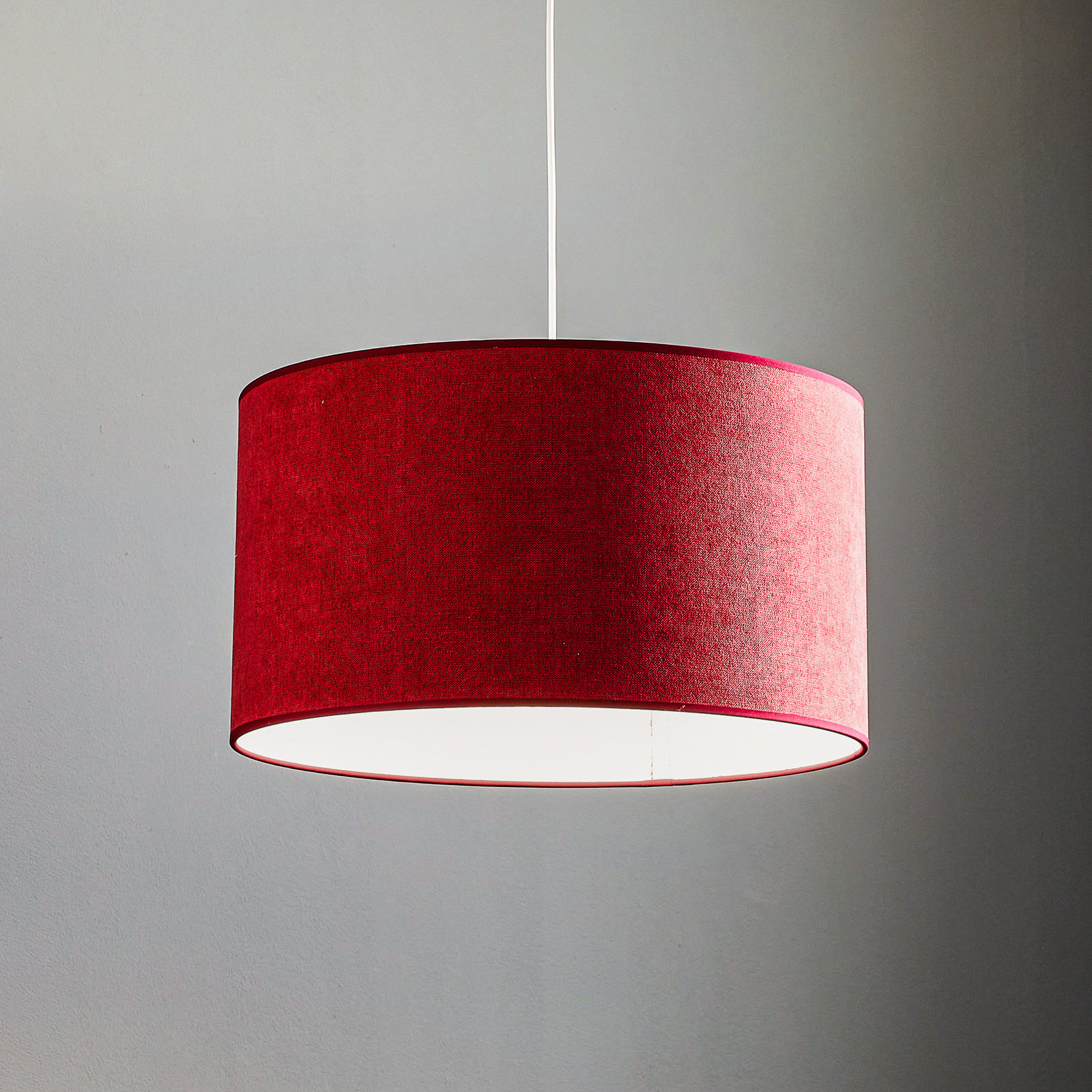 Hanglamp Bristol, weefpatroon, rood