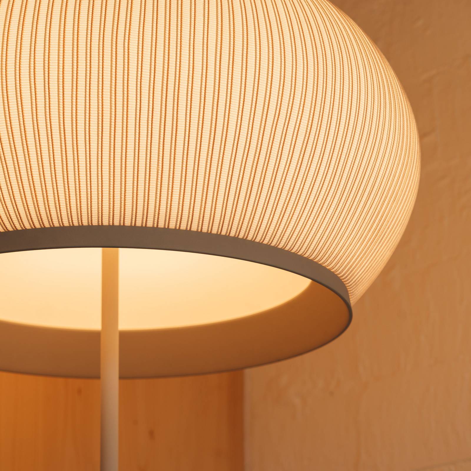  Vibia Lámpara De Pie Led Knit De Vibia, 170 X 45 Cm, Beige Textil/metal 