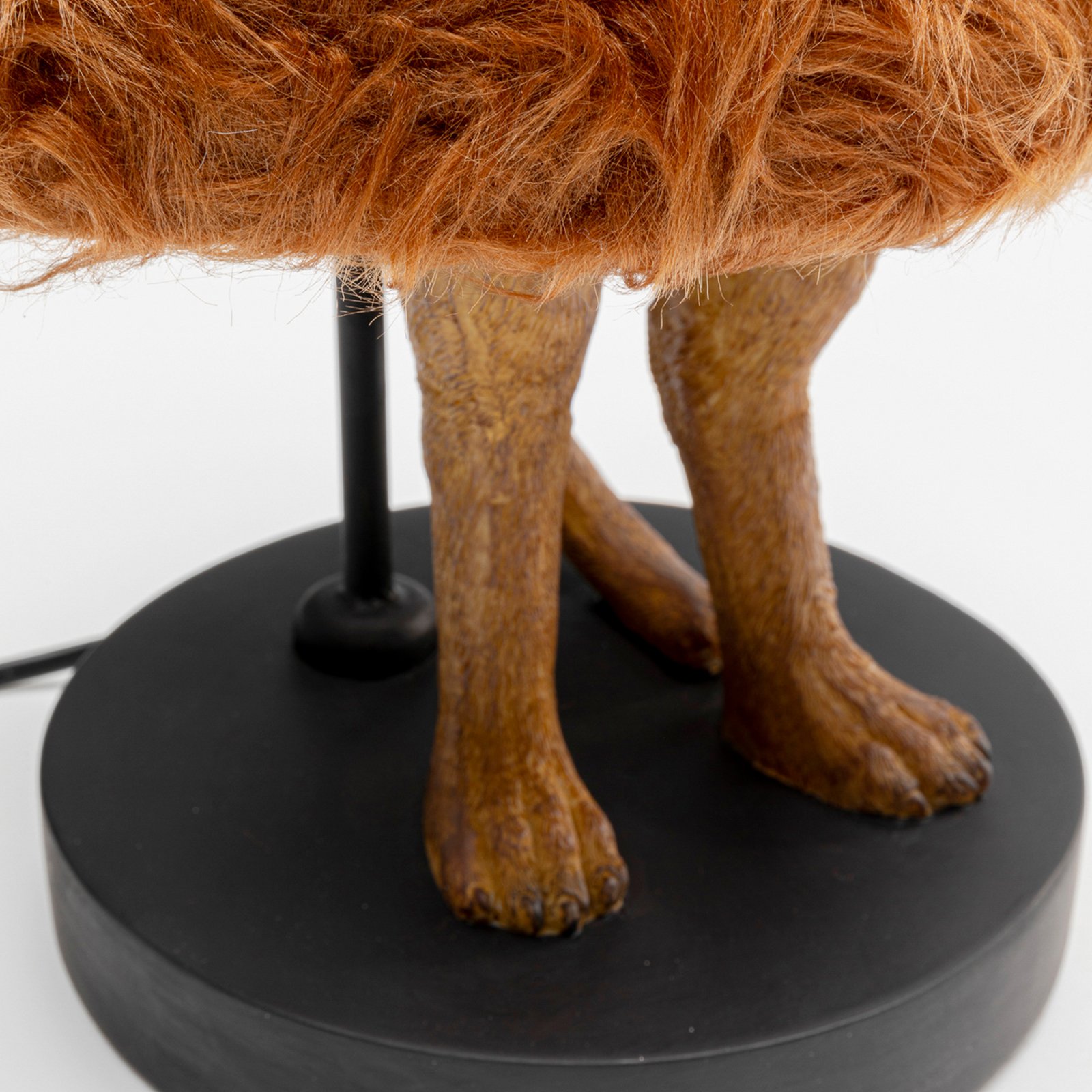 Kare stolová lampa Animal Meerkat Fur, hnedá, 51 cm, E14