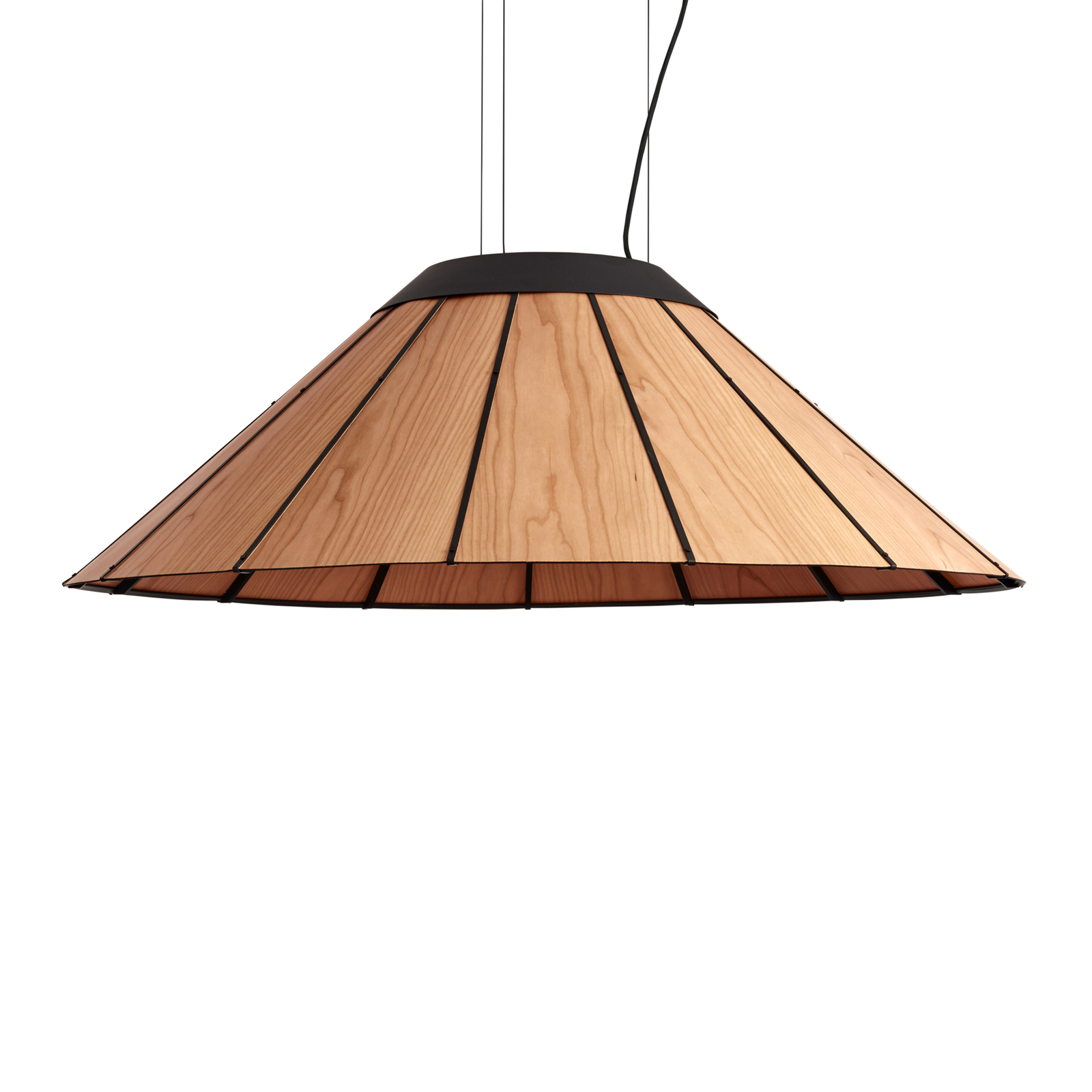 LZF Banga SM LED pendant light, Ø 90 cm, cherry wood