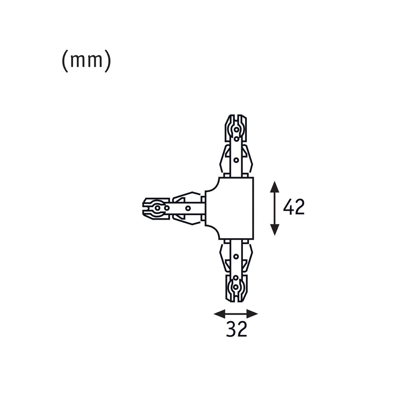 Paulmann URail T-verbinder, signaalwit, max. 1000 W