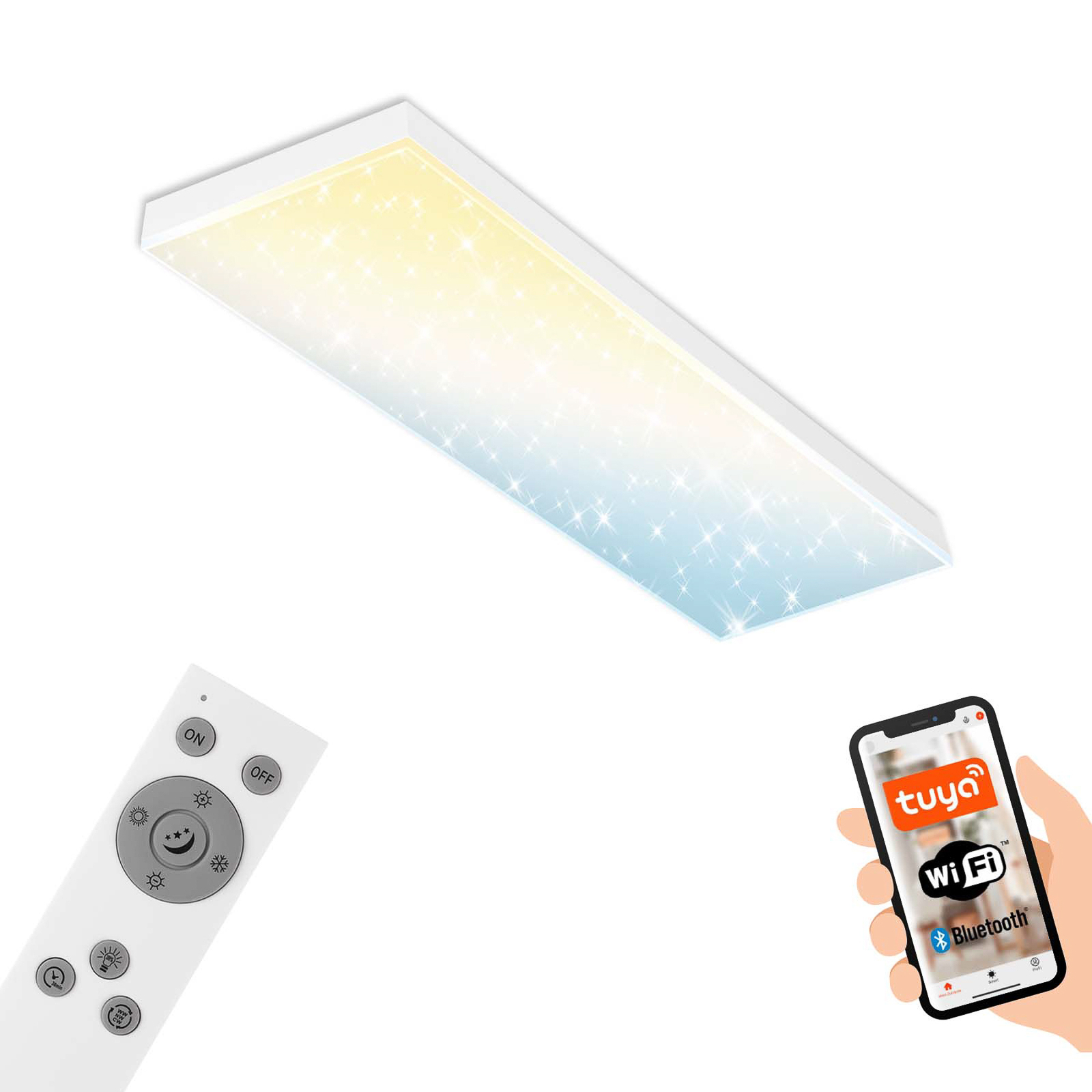 LED-panel uden ramme SL WiFi Bluetooth 100x25cm