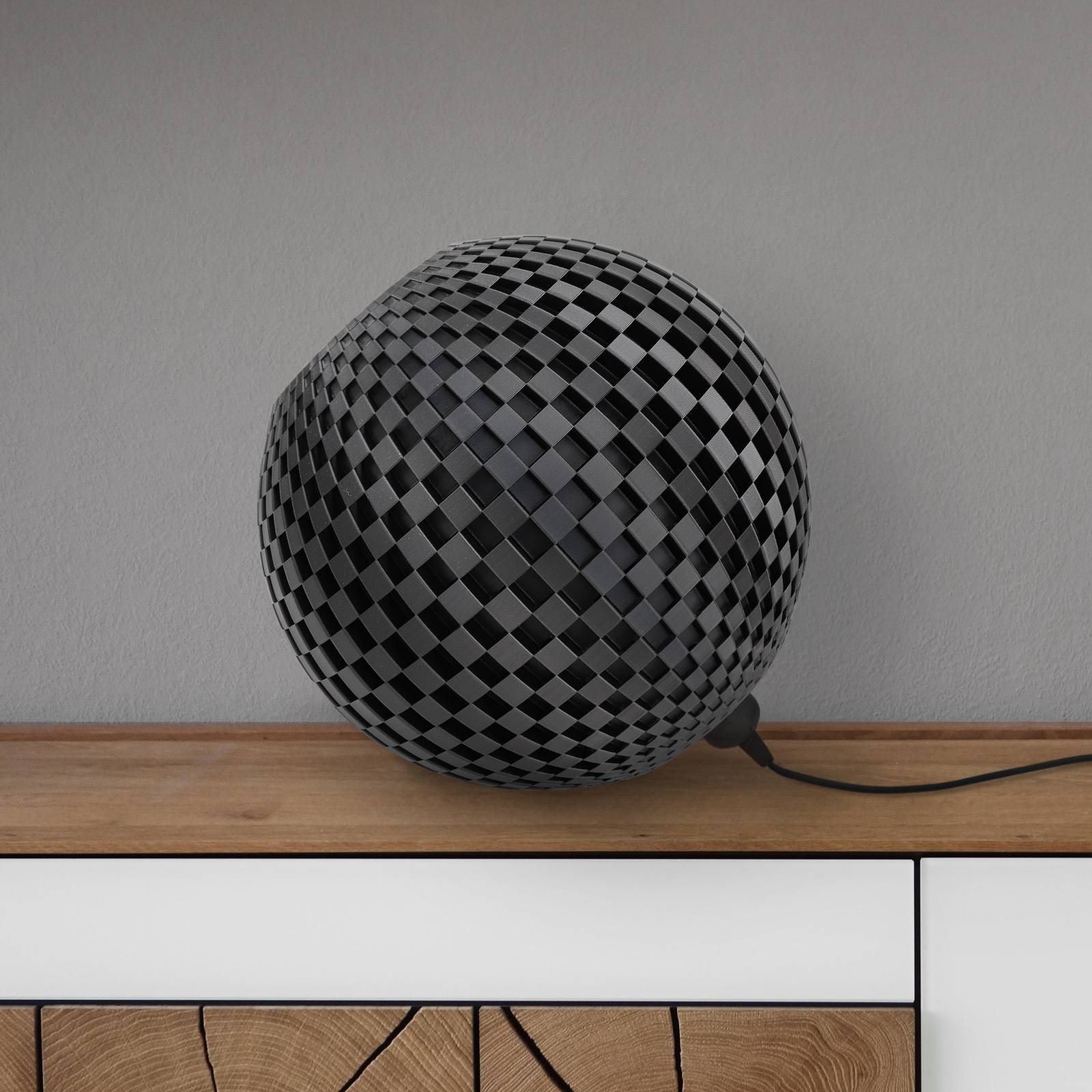 Tagwerk Table Lamp - Living / Dining Room - Globe Light - Black